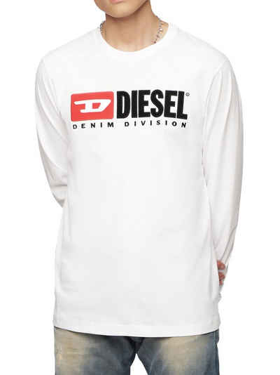 Diesel Rundhalsshirt Langarm Regular Fit - T-JUST-LS-DIVISION 100