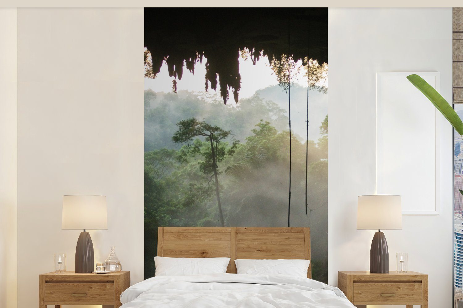 (2 von Fototapete im Matt, Regenwald St), Natürliche Malaysia, Schlafzimmer Wohnzimmer Vliestapete für Küche, Fototapete MuchoWow Höhle bedruckt,