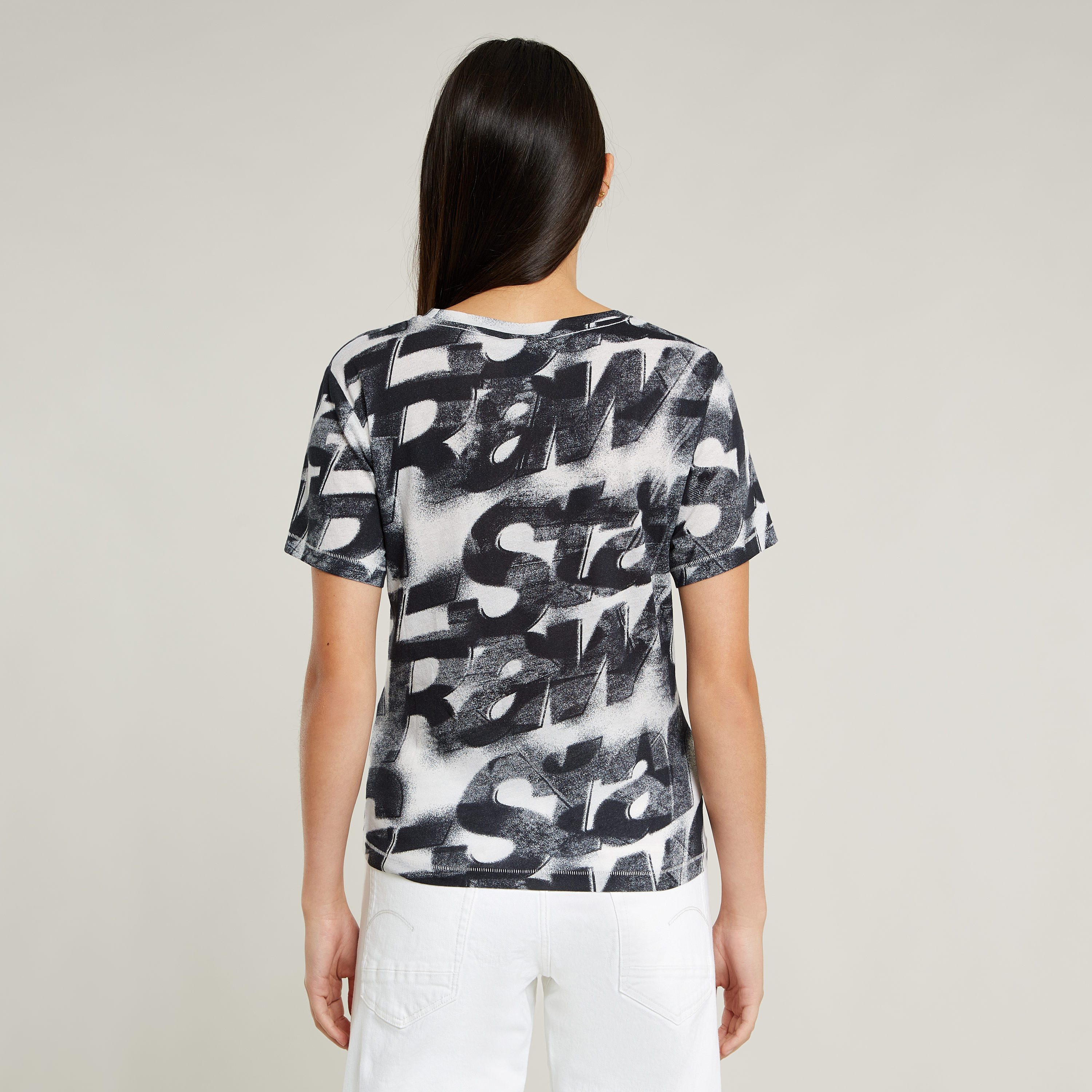 G-STAR T-Shirt Sprayed Letters mit Allover-Print günstig online kaufen