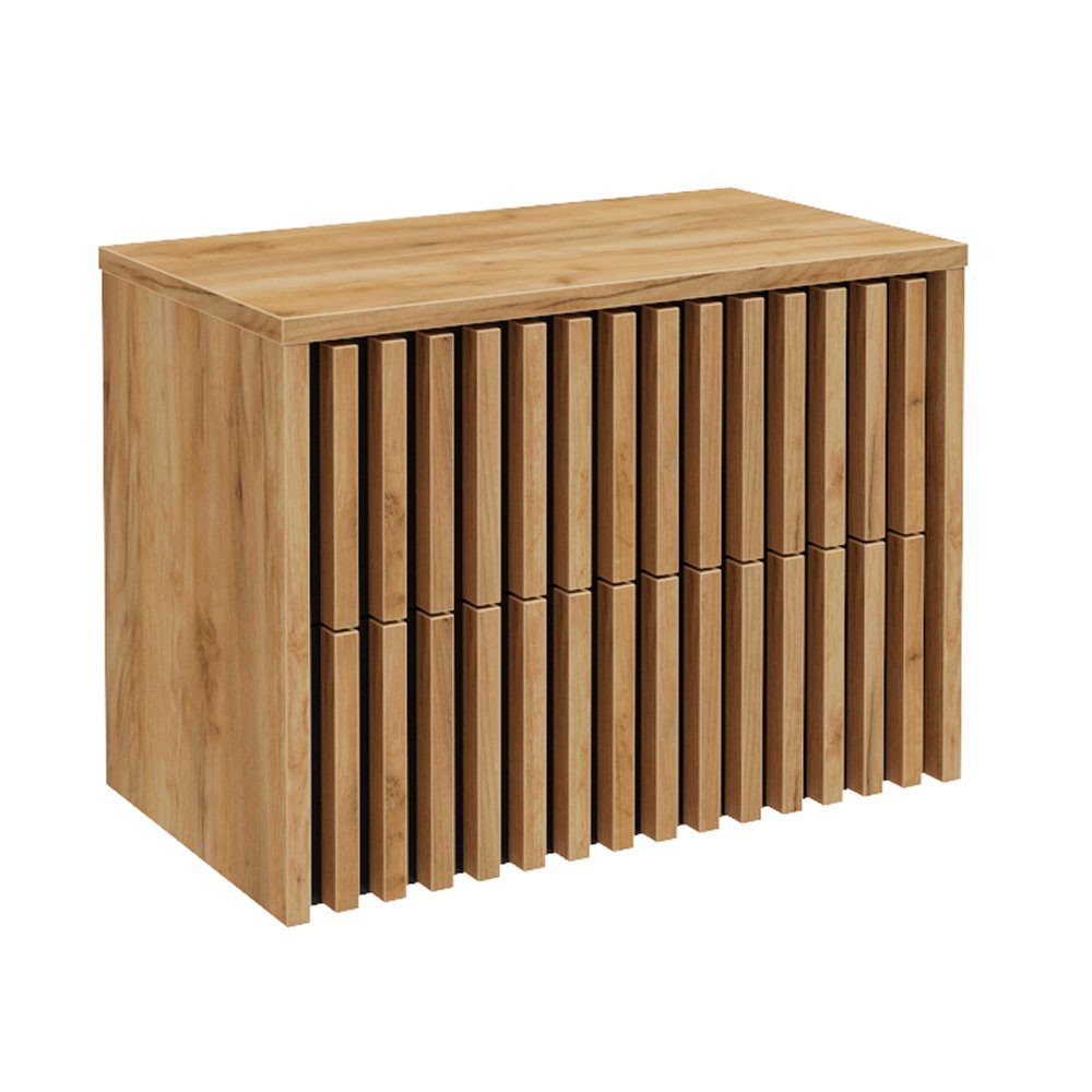 Lomadox Waschbeckenschrank LUCCA-107 Waschtisch Unterschrank Eiche günstig online kaufen