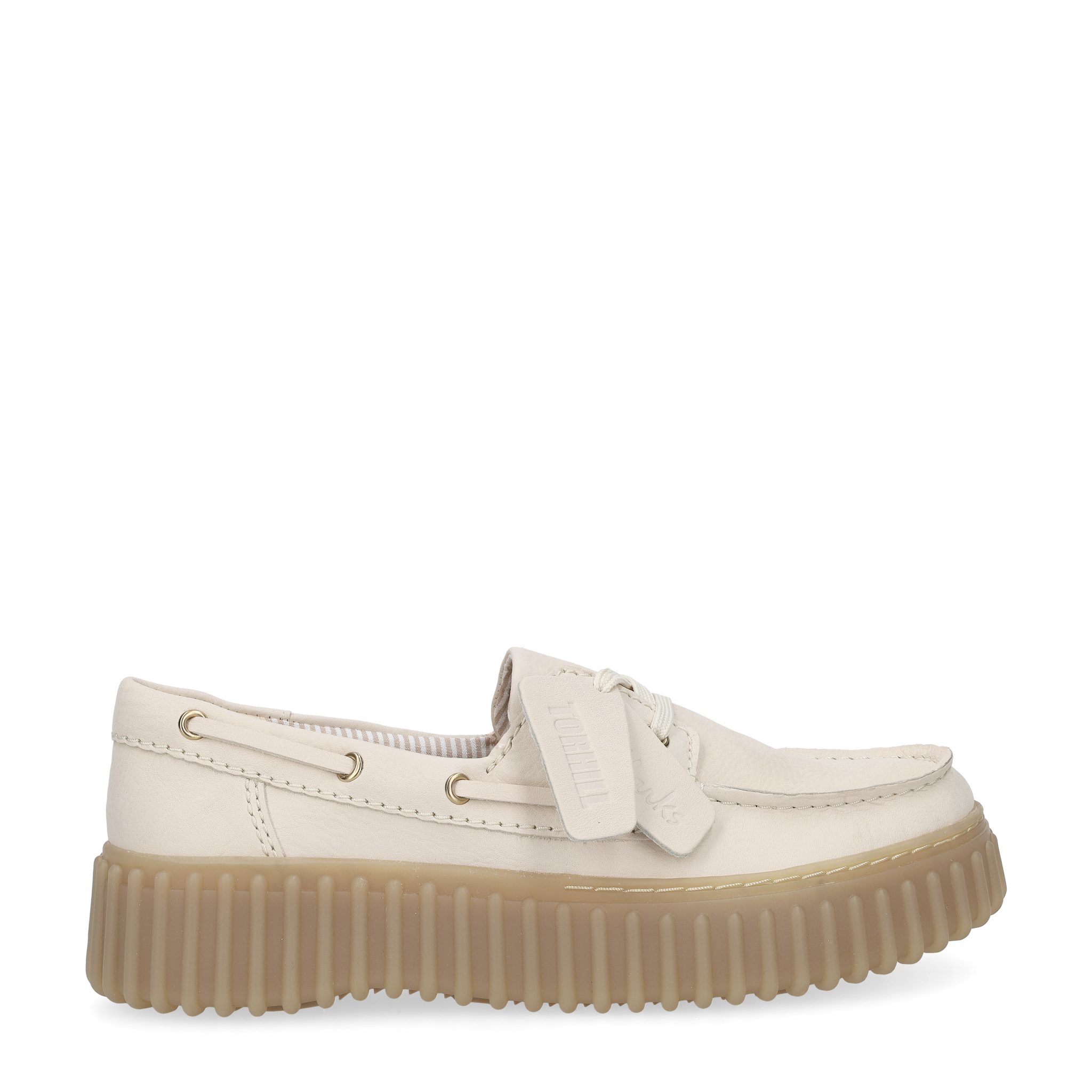 Clarks Clarks Torhill Boat 26186302 4, Schnürschuhe, Beige, Damen Schnürschuh