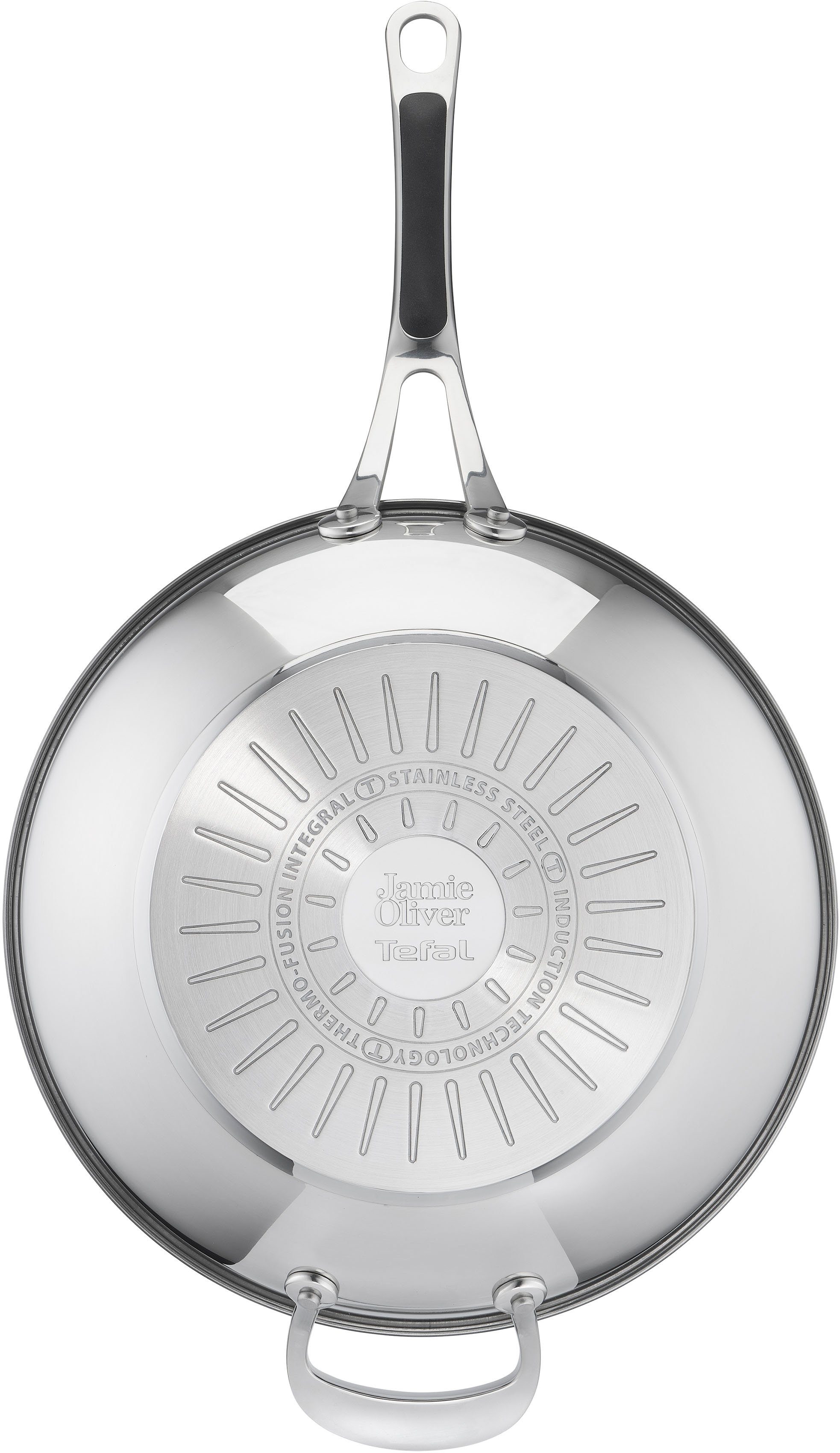 Tefal Wok Jamie Oliver Cook's Classic, Wokpfanne Induktion, Edelstahl (1-tlg), Thermo-Signal bei idealer Brattemperatur, Antihaftversiegelung – Bild 4 von 5