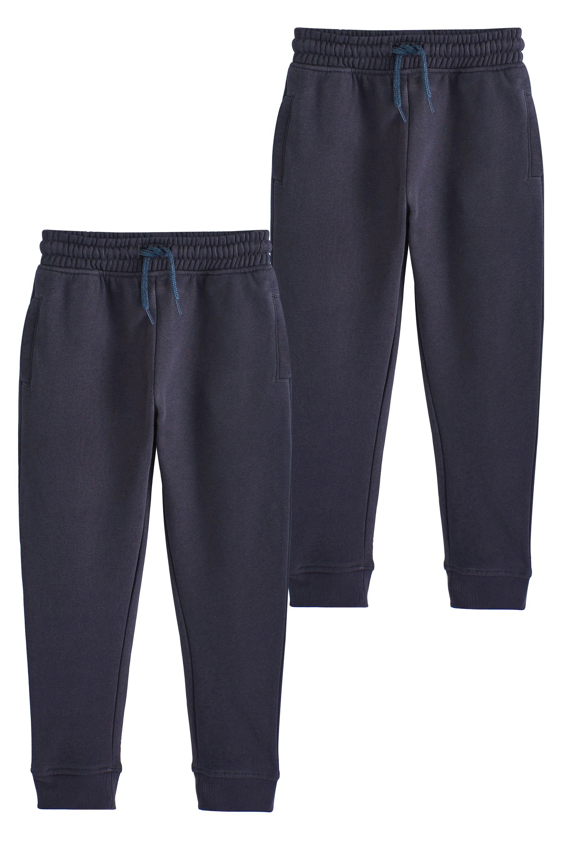 Next Jogginghose Slim Fit Jogginghosen mit Baumwolle, 2er-Pack (2-tlg)
