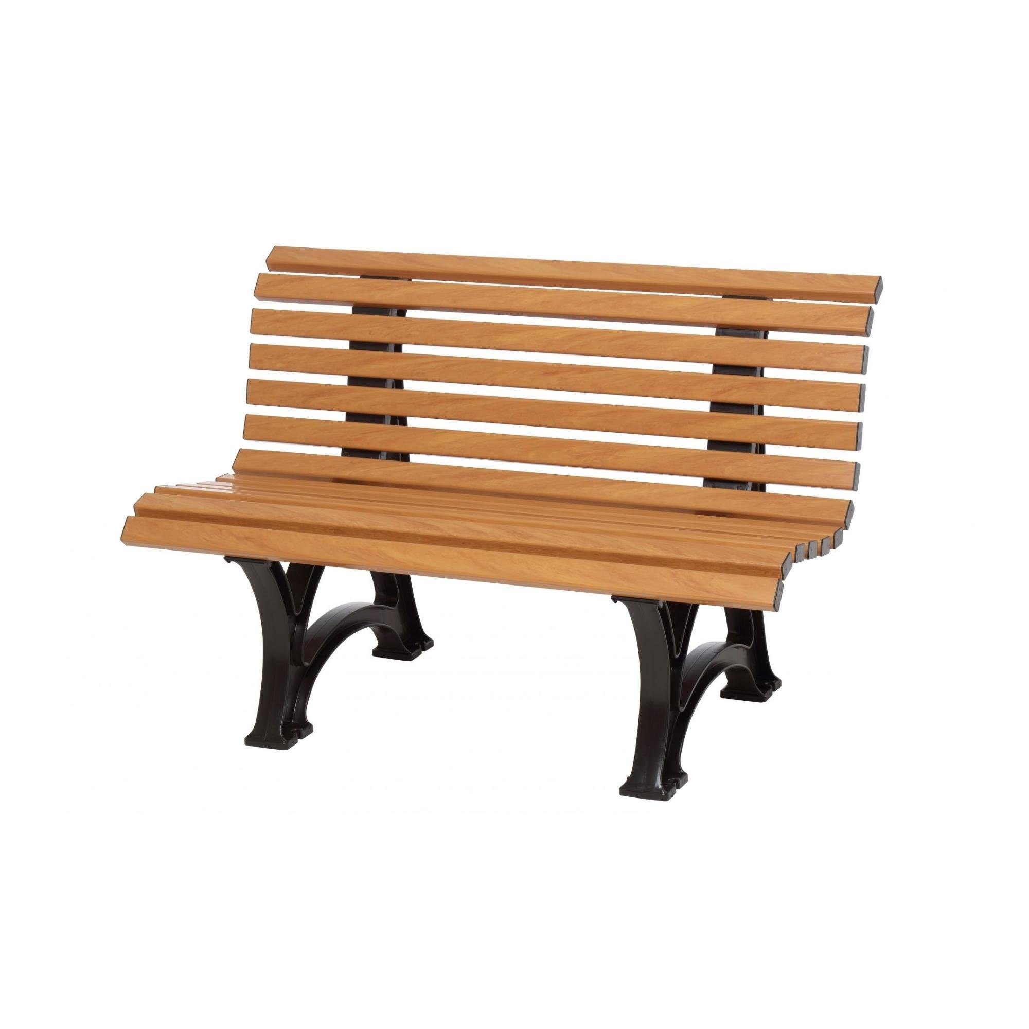 PROREGAL® Gartenbank Gartenbank Jamaika, 3-Sitzer, Weiß, HxBxT 80x150x64cm,  Kunststoff