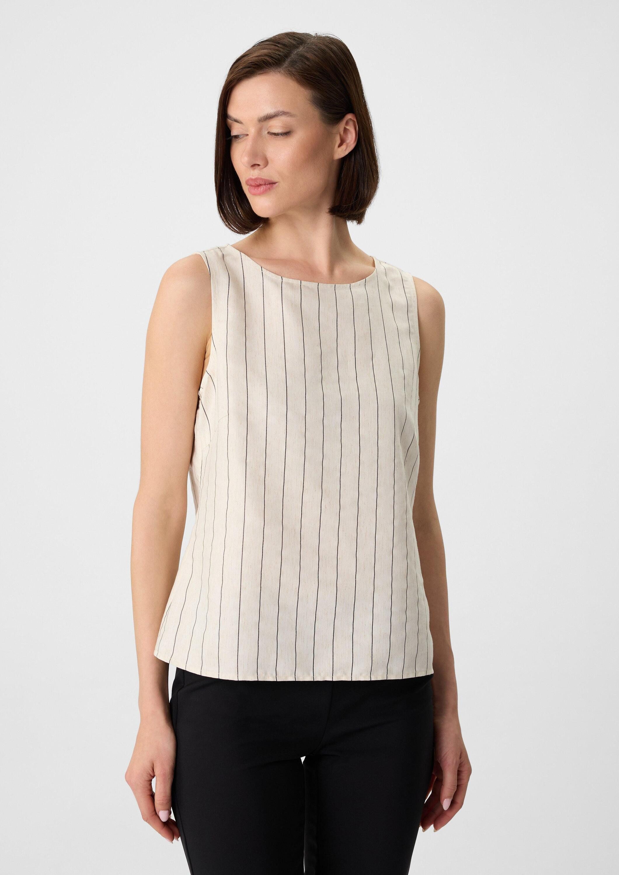 comma Blusentop Bluse Top aus Leinenmix günstig online kaufen