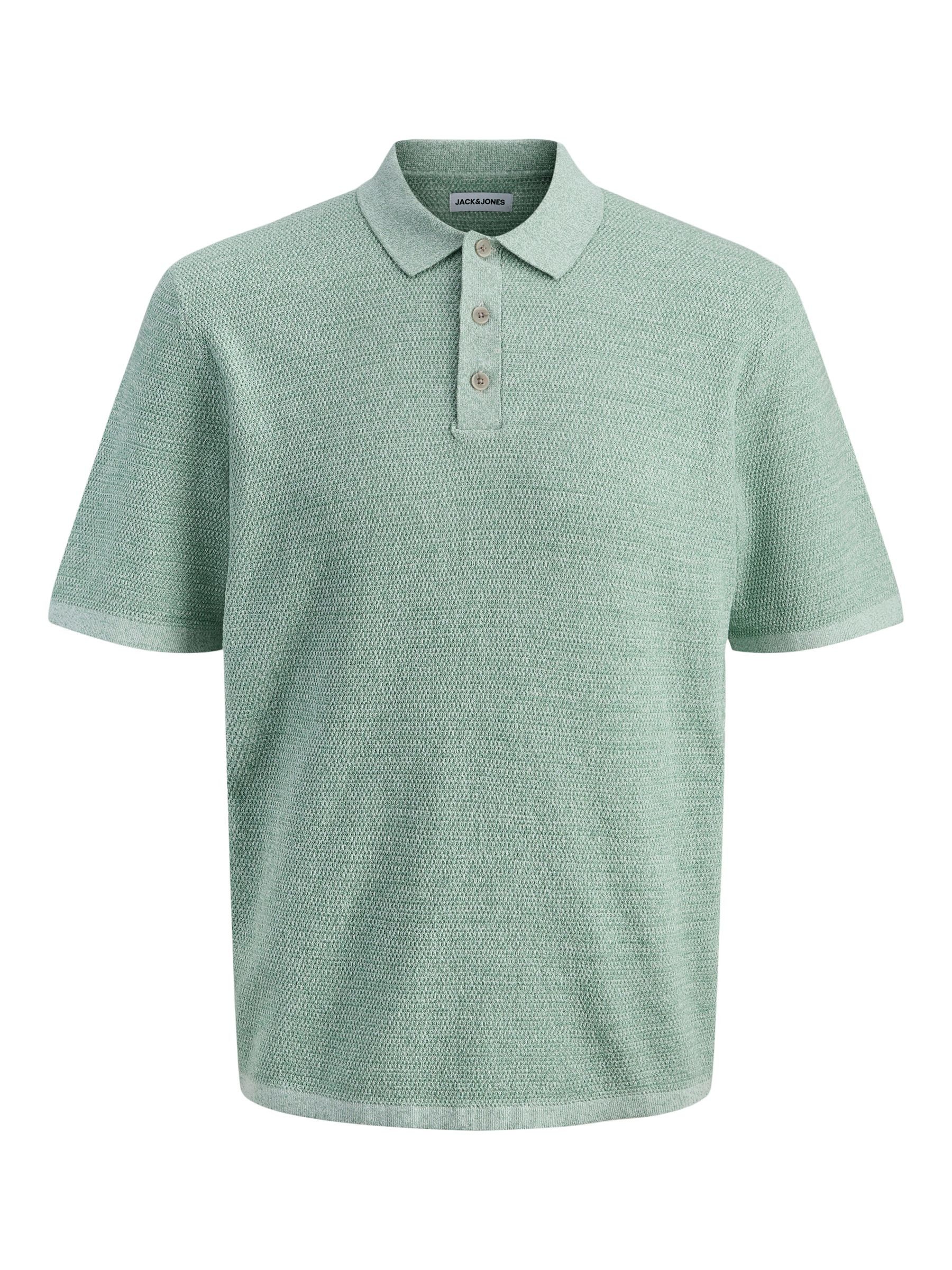Jack & Jones Poloshirt Elegantes Knit Polo mit Knopfleiste (1-tlg) JJEGEORGE KNIT POLO SS SN