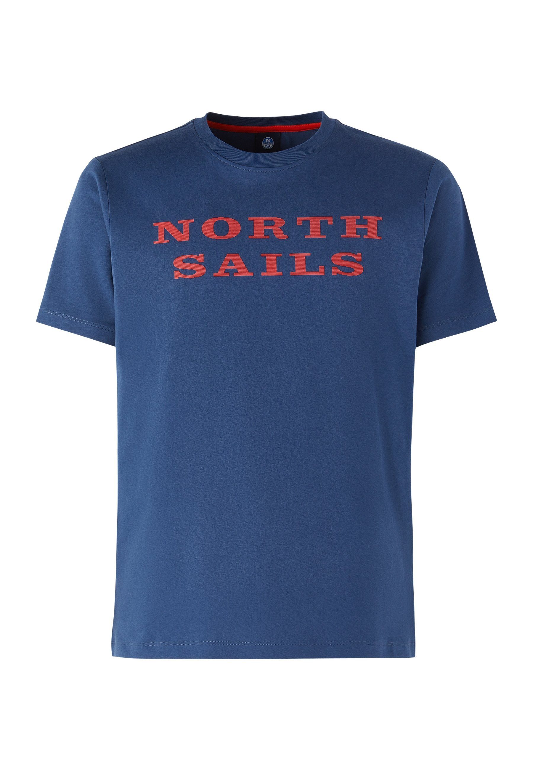 T-Shirt DENIM mit DARK T-Shirt North Sails Schriftzug