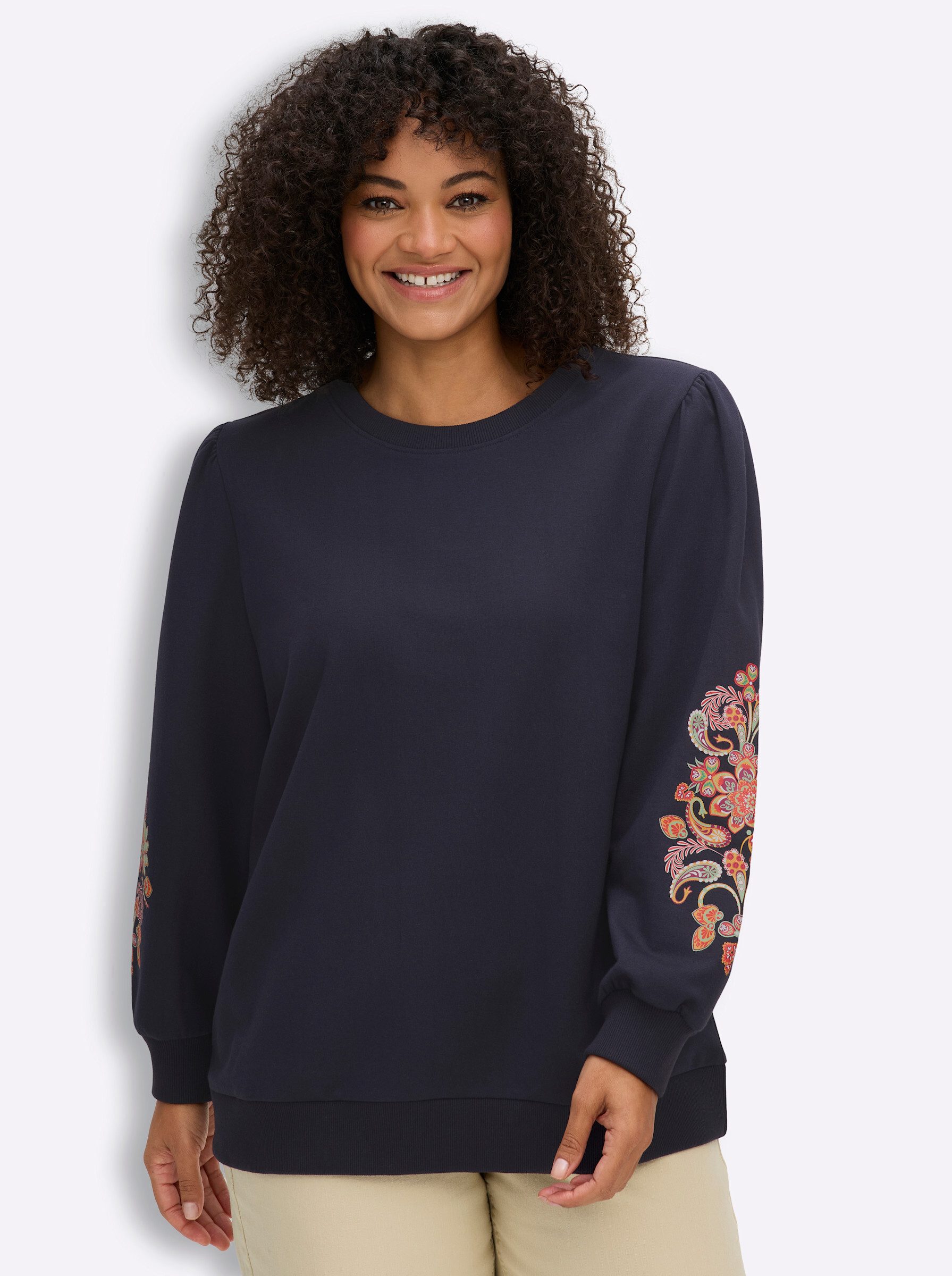 Sheego Sweater Sweatshirt Langarm