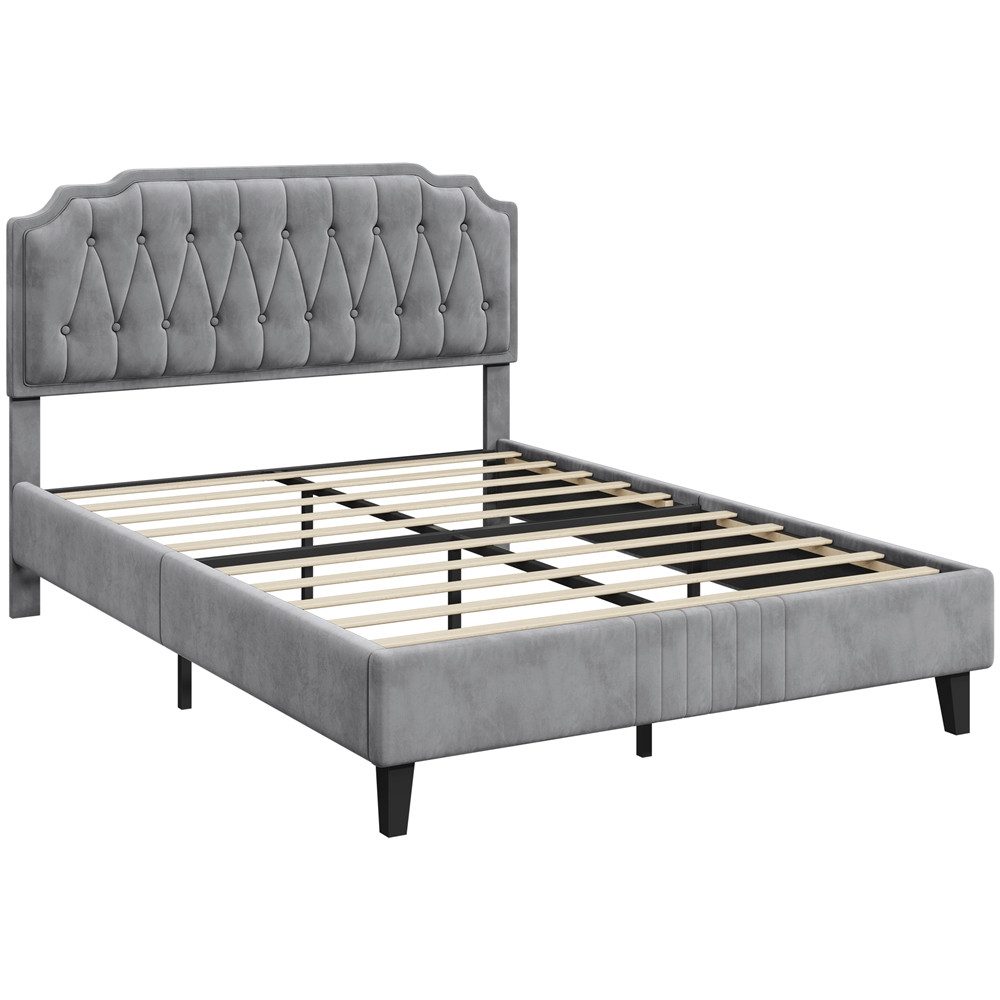 Yaheetech Polsterbett Bettgestell, Doppelbett 160 × 200 cm mit höhenverstel günstig online kaufen