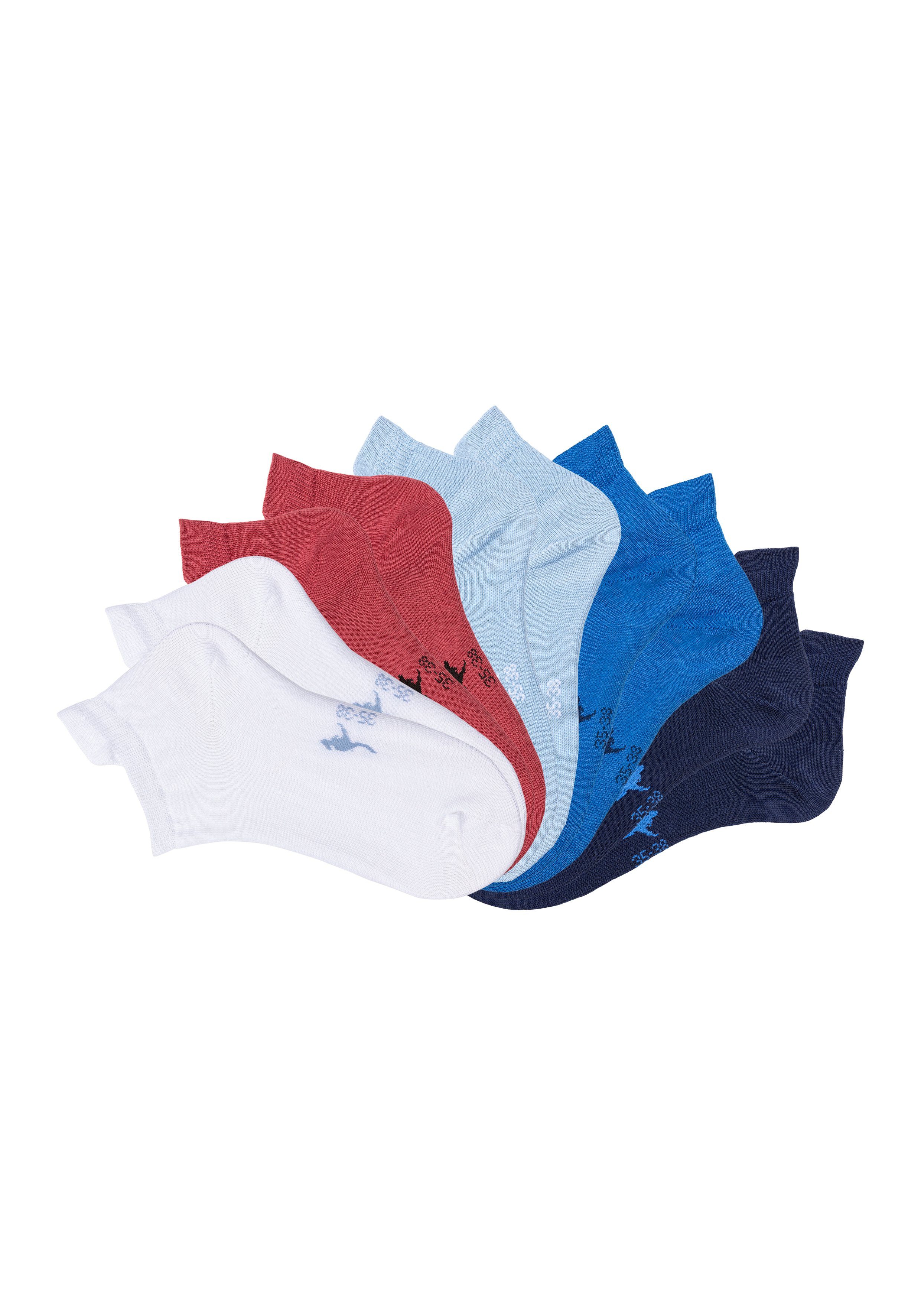 KangaROOS Sneakersocken Damen Sneaker Socken, Sportsocken, Sommer Basic (Packung, 10-Paar, Großpackung) mit verlängertem Bündchen hinten – Bild 2 von 5