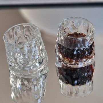 Zoha Glas 2er Set Whiskyglas Iceberg - Glas Wasserglas Saft - 180 ml Glas