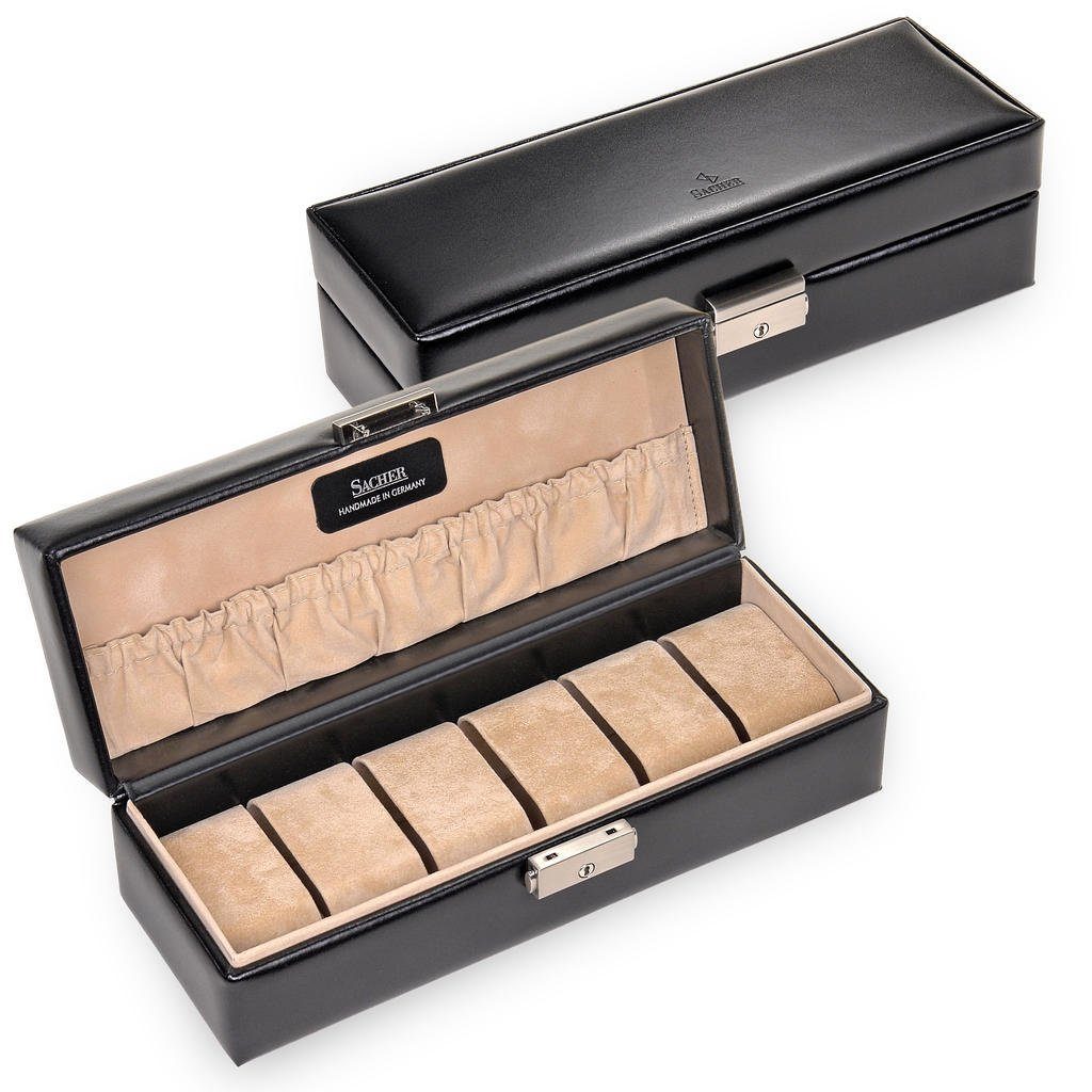 Sacher Uhrenetui Uhrenetui für 6 Uhren, Handgefertigt in Deutschland