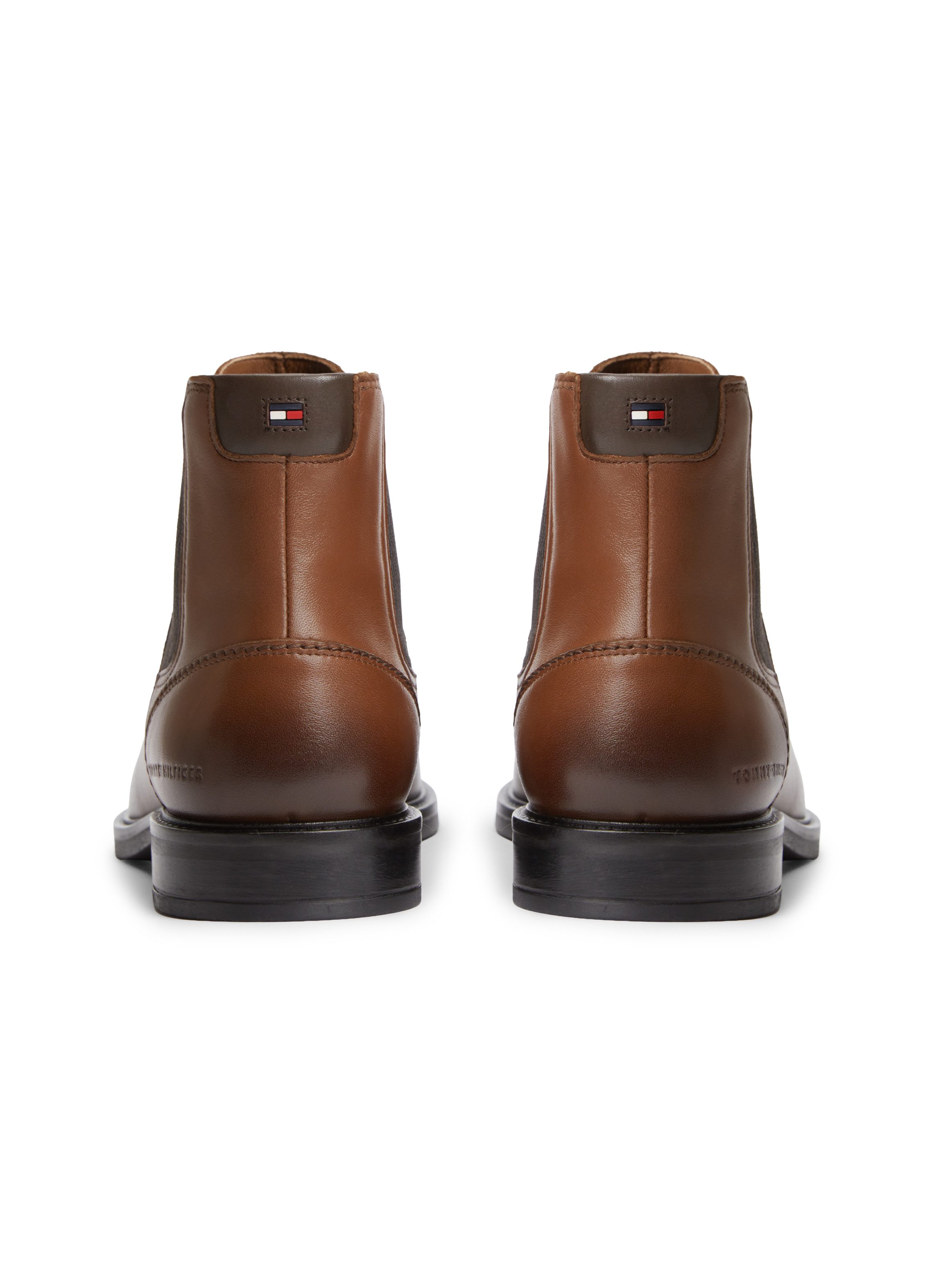 Tommy Hilfiger CORPORATE DRESSY LTH CHELSEA Chelseaboots Stiefelette, Businessboots mit Used Finish