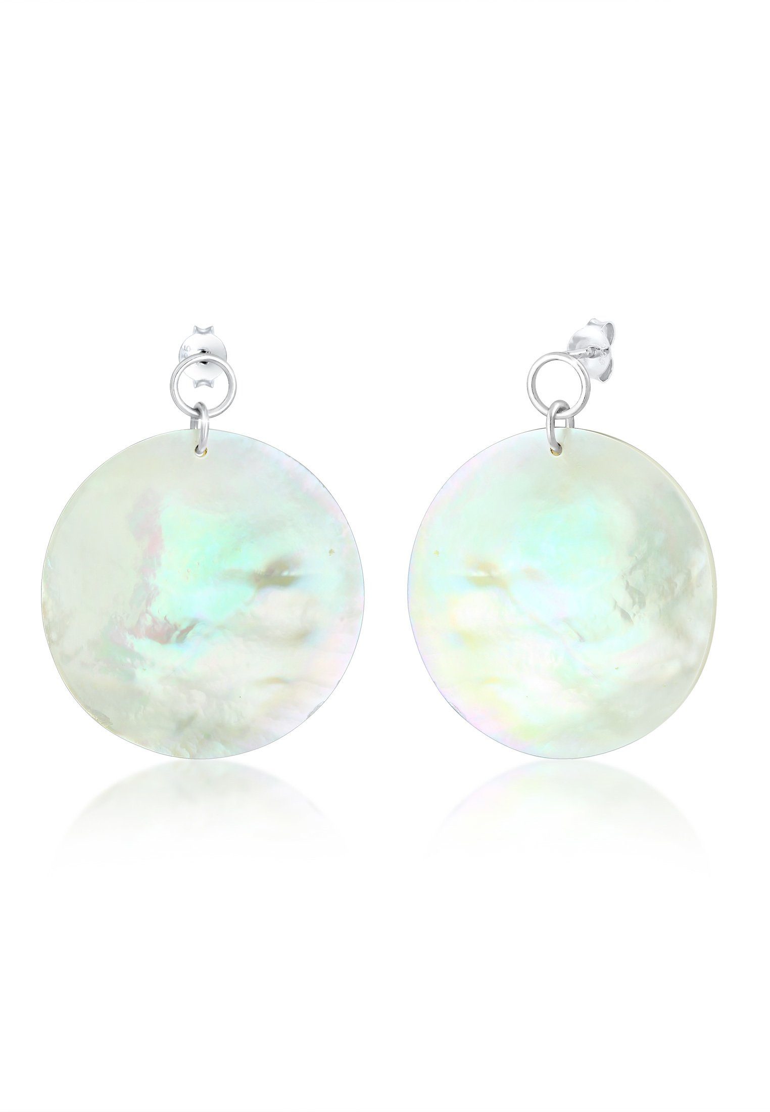 Elli Paar Ohrhänger Hänger Perlmutt-Plättchen Schimmernd 925 Silber günstig online kaufen