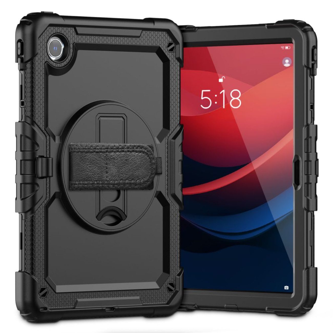 TECH PROTECT Tablet-Hülle, Stoßfeste Hybridhülle mit integriertem 4H-Schutzglas