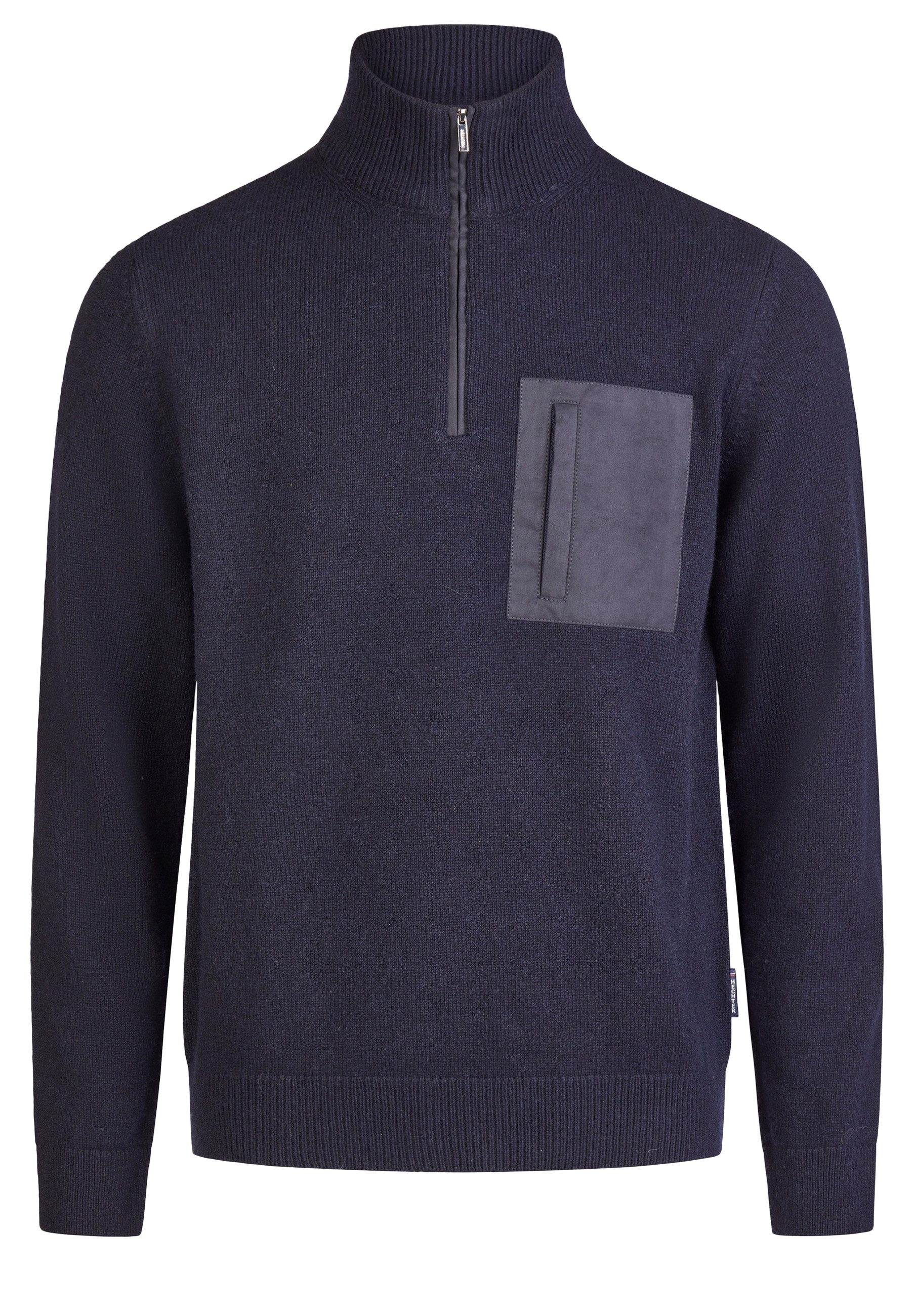HECHTER PARIS Strickpullover mit Zip-Troyer (1-tlg)