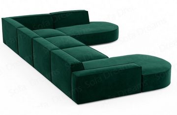 Sofa Dreams Wohnlandschaft Designer Stoff Sofa Modern Couch Alegranza U Form Stoffsofa, Loungesofa