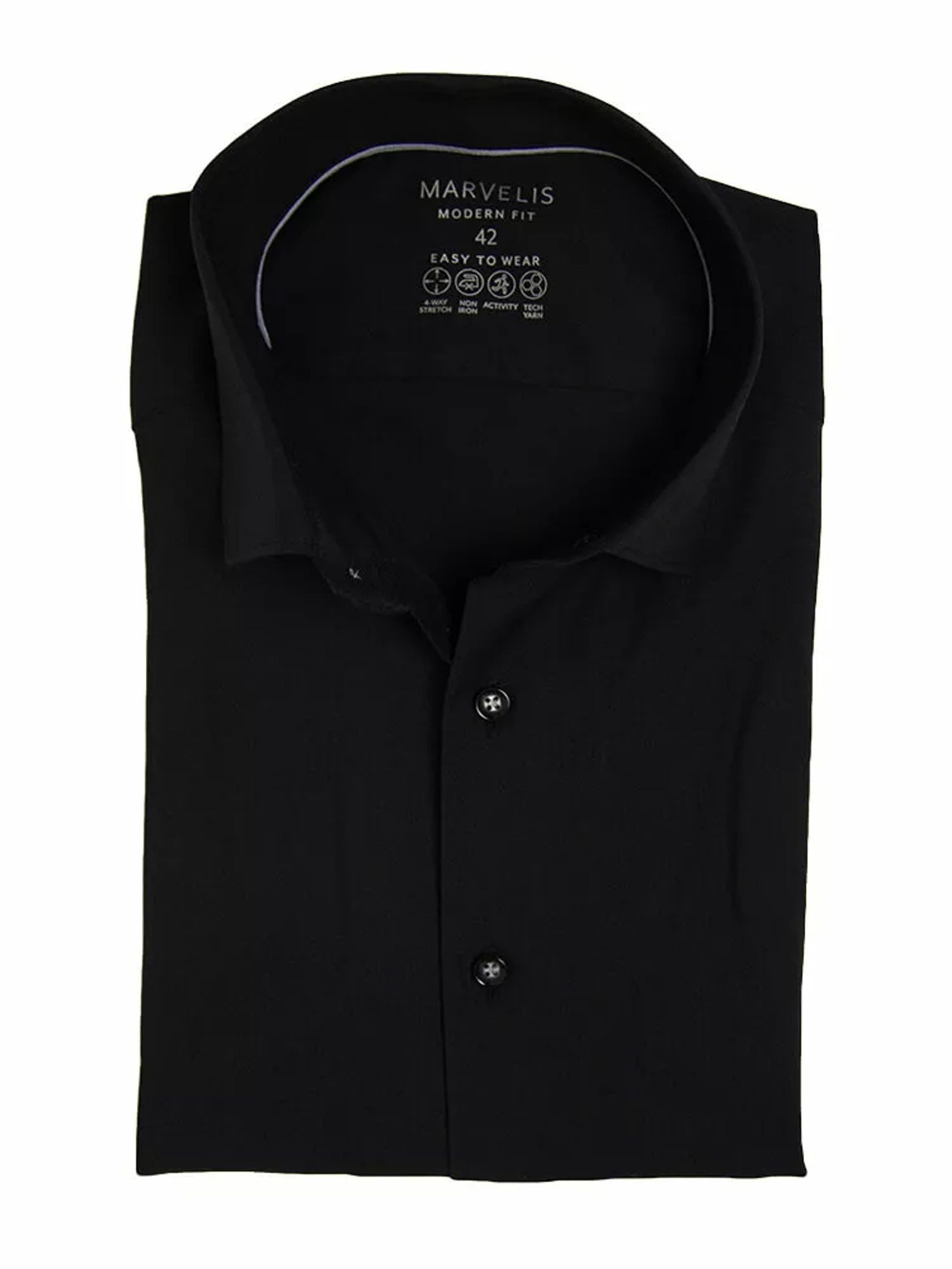 MARVELIS Langarmhemd Modern Fit modern FitHaifisch
