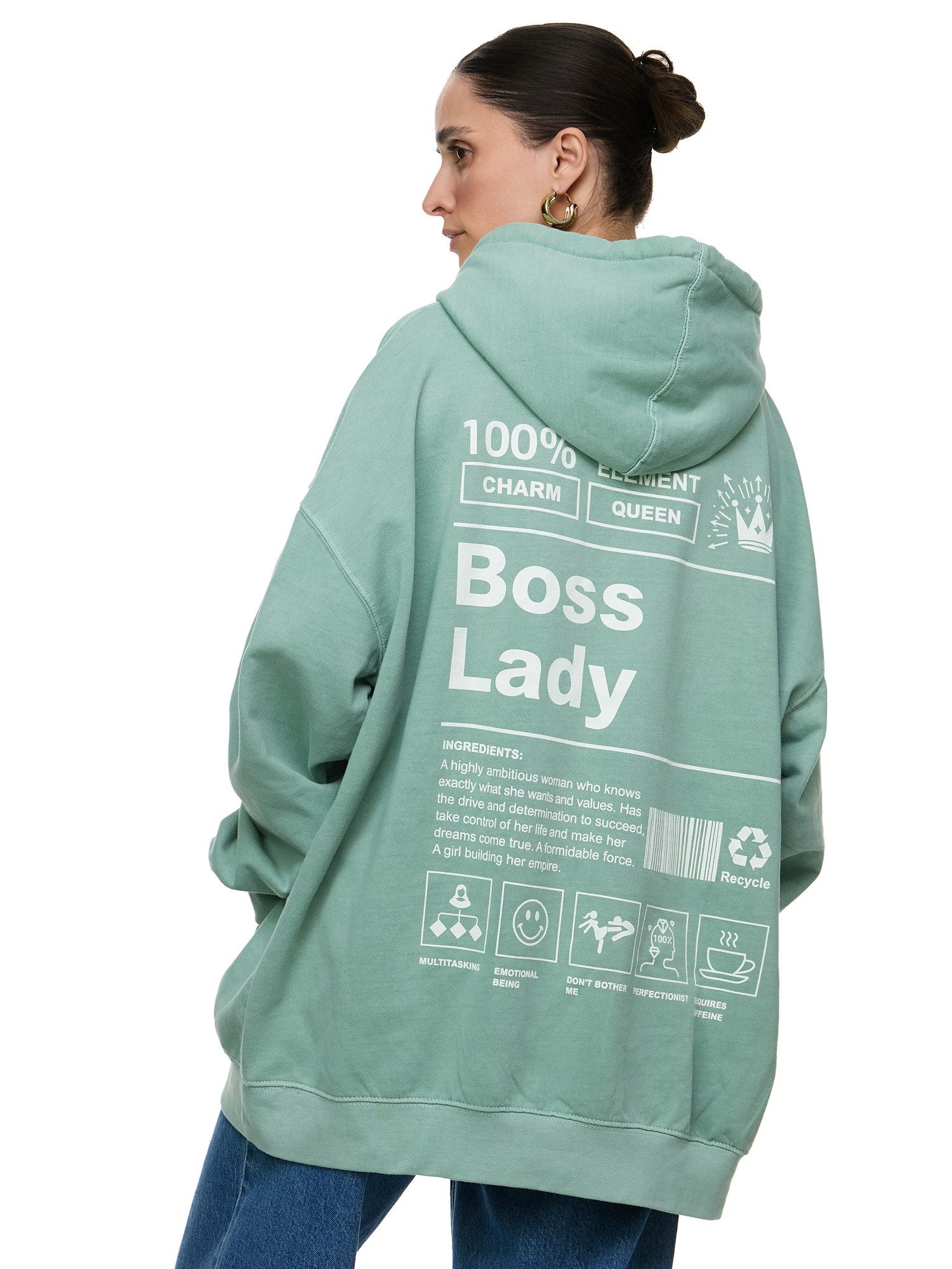 Worldclassca Hoodie Worldclassca Oversized Print Boss günstig online kaufen