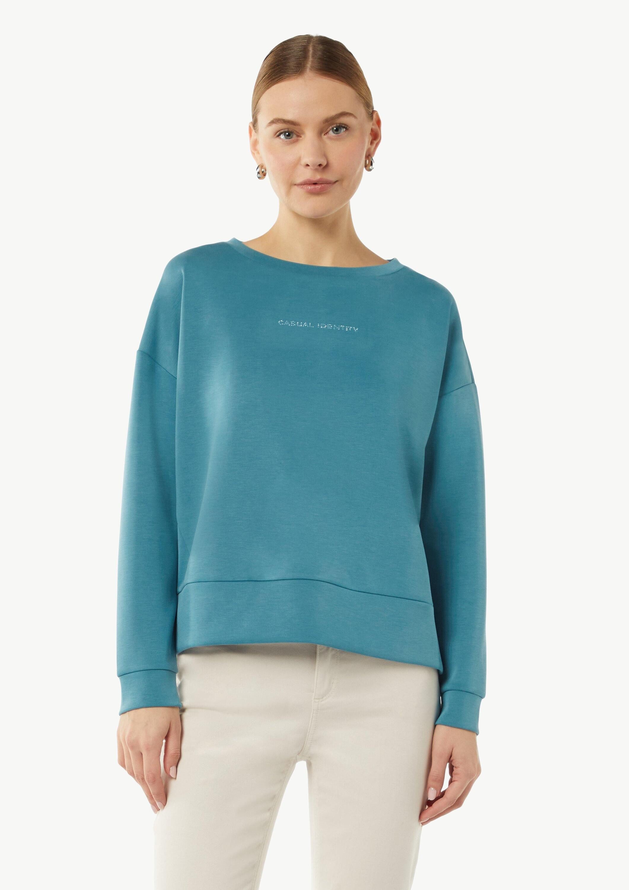 comma Sweatshirt Sweatshirt Sweatshirt mit Schmucksteinen günstig online kaufen