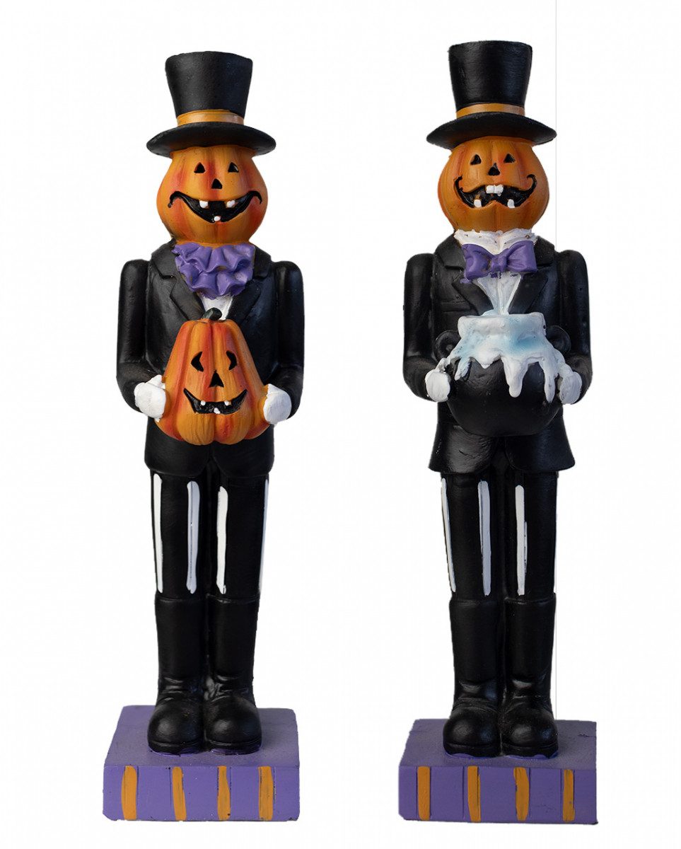Dekoobjekt Halloween Kürbis Gentleman mit Zylinder Dekofigur