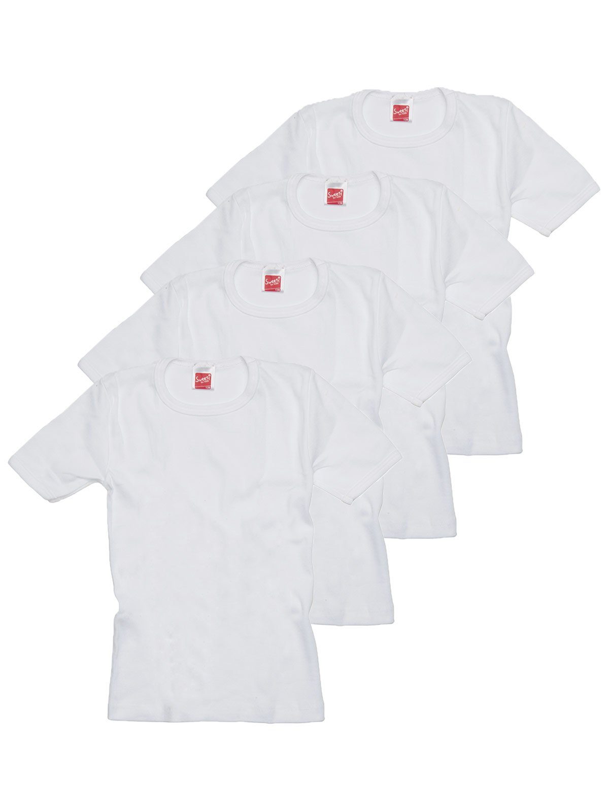 Sparpack Winterwäsche 4-St) Sweety 4er Kids for Kinder (Spar-Set, Achselhemd hohe Markenqualität weiss Shirt