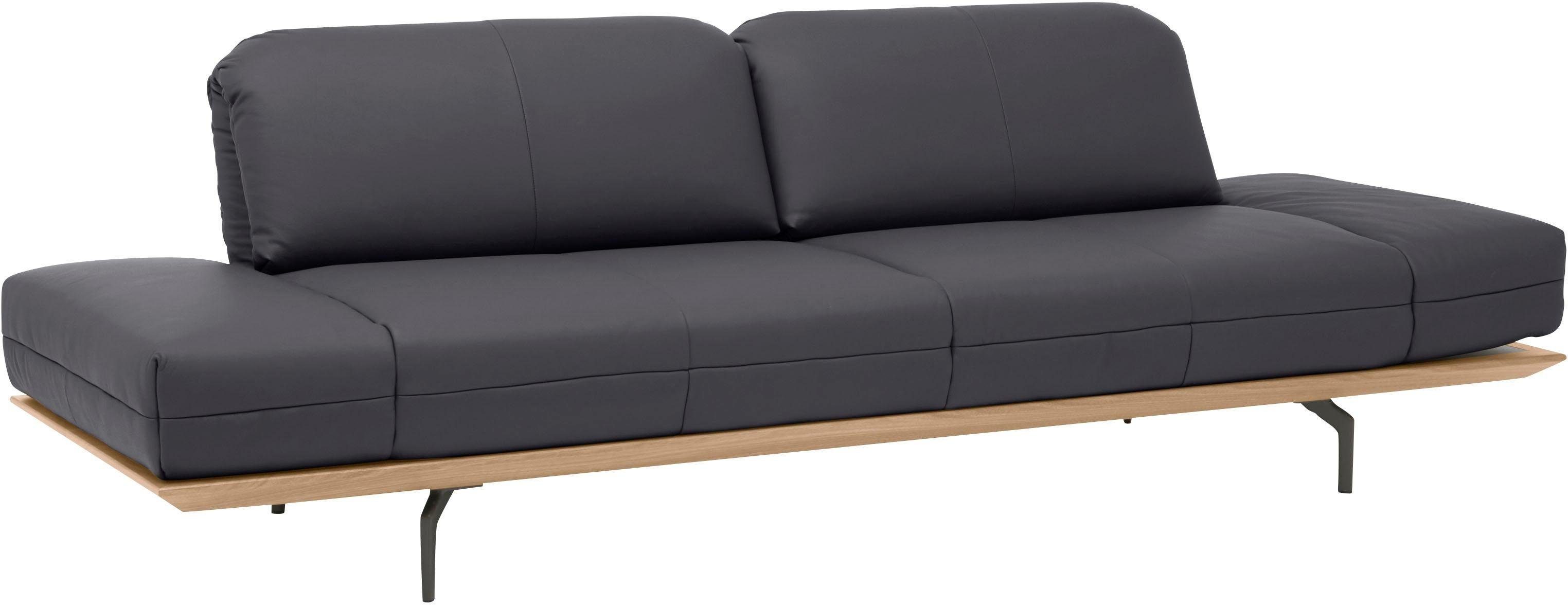 hülsta sofa 3-Sitzer Eiche Breite 2 Qualitäten, oder cm in hs.420, 232 in Natur Holzrahmen Nußbaum