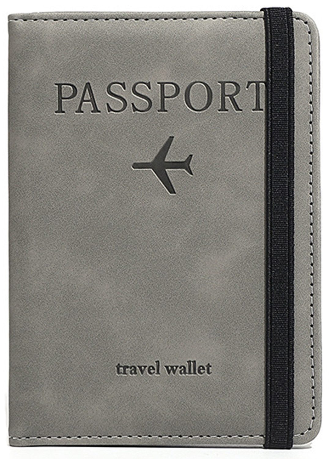 nsihing Geldbörse Reisepasshülle mit RFID-Blocker,Passport Holder für Damen Herren, reisemappe für reisedokumente,ausweistasche Reise dokumente