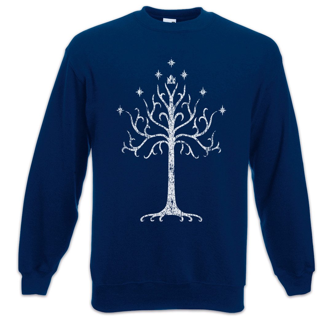 Urban Backwoods Sweatshirt White Tree Sweatshirt Lord of Herr der Mordor Gondor Frodo the Rings (1-tlg) Ringe Buch Sauron los