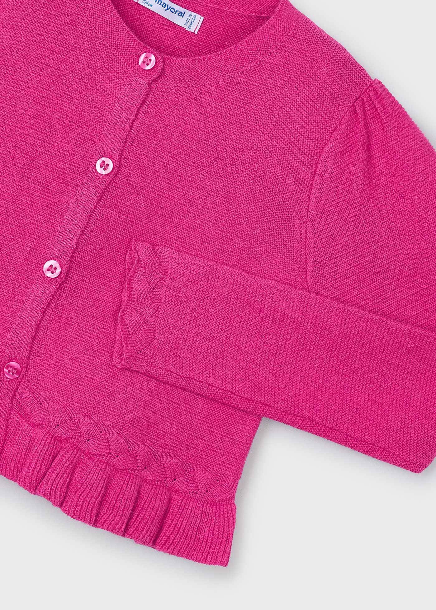 Mayoral Strickjacke mit Rüschensaum