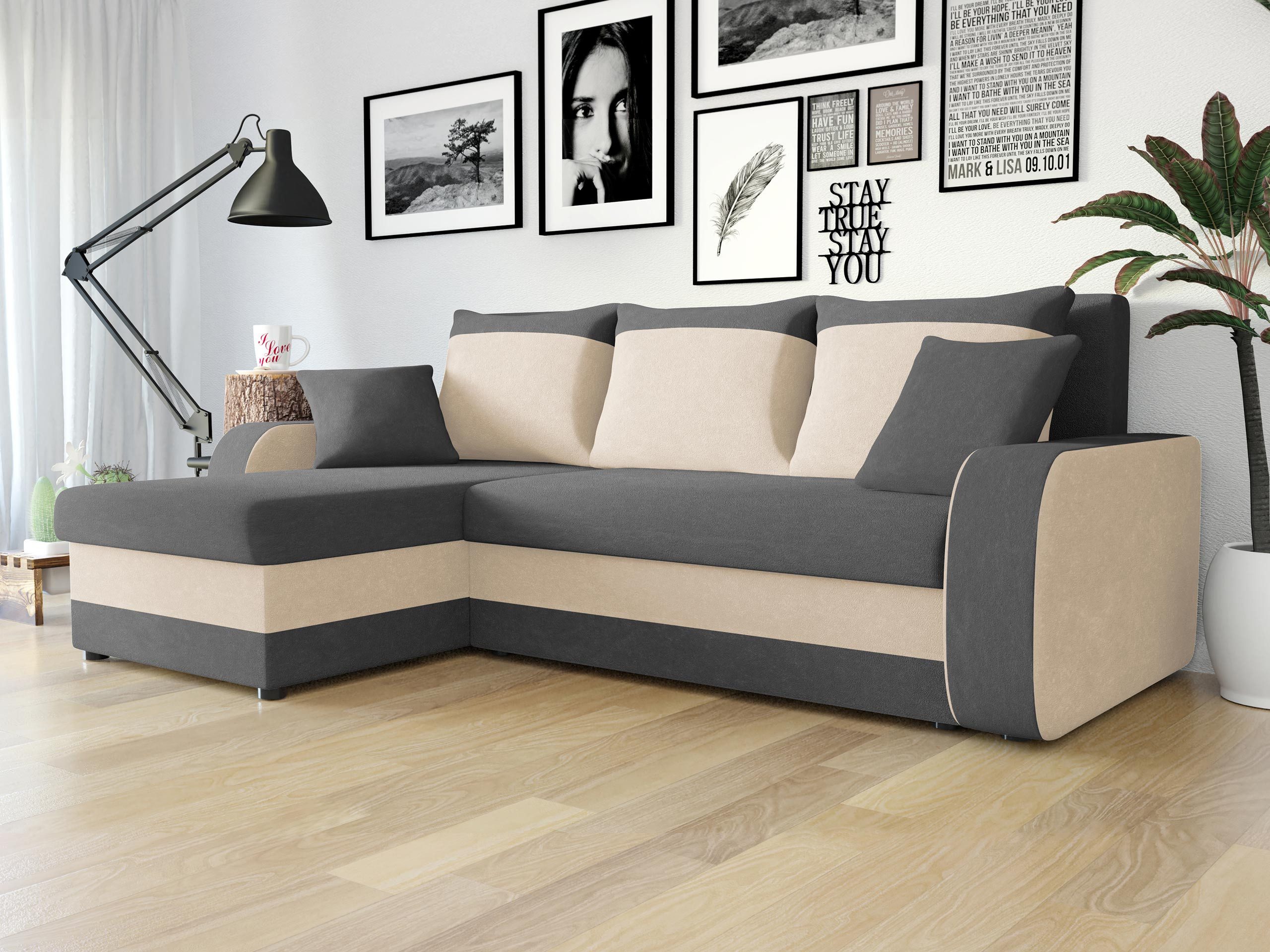 MIRJAN24 Ecksofa Kris, mit Schlaffunktion und zwei Bettkasten, L-Form mit K günstig online kaufen