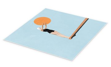 Posterlounge Poster Layla Oz, Bereit zum Rückwärtsspringen, Badezimmer Maritim Illustration