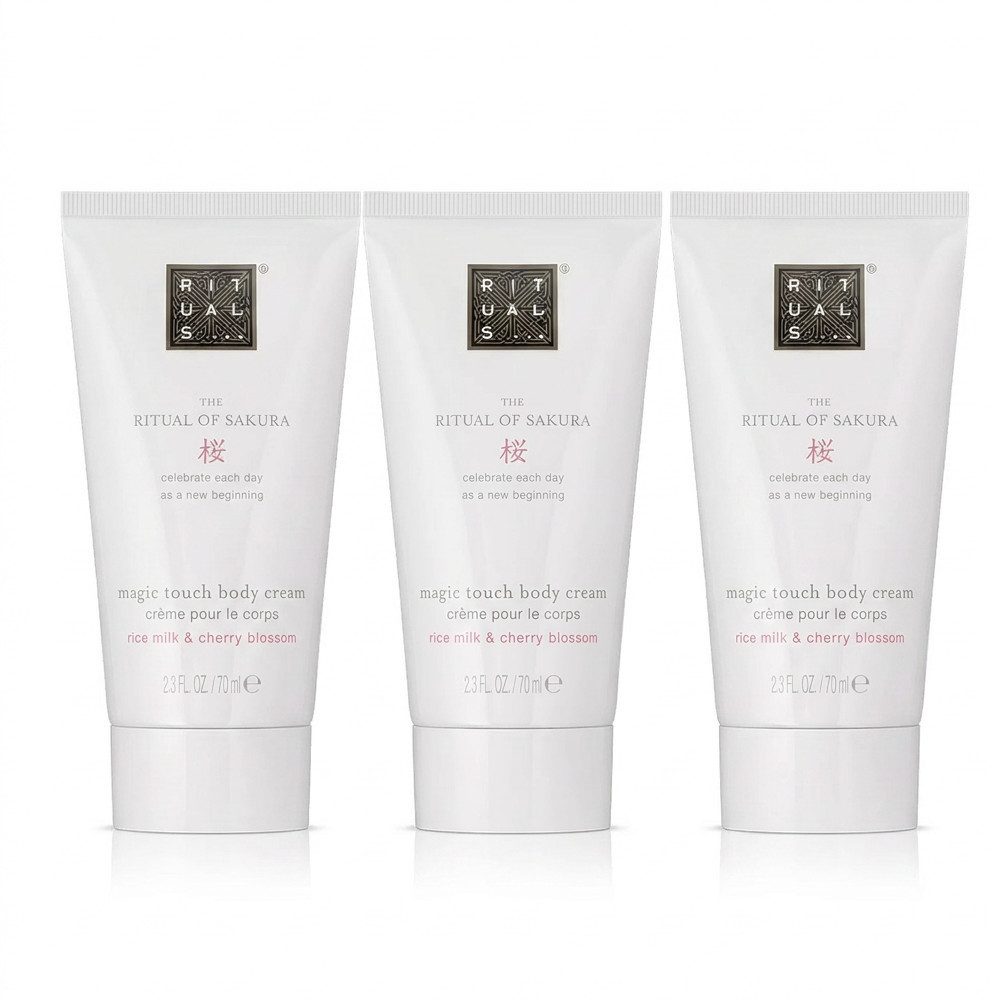 Rituals Körpercreme Rituals The Ritual Of Sakura Body Cream 3er Set, Praktisches Vorrats-Set mit drei Körpercremes