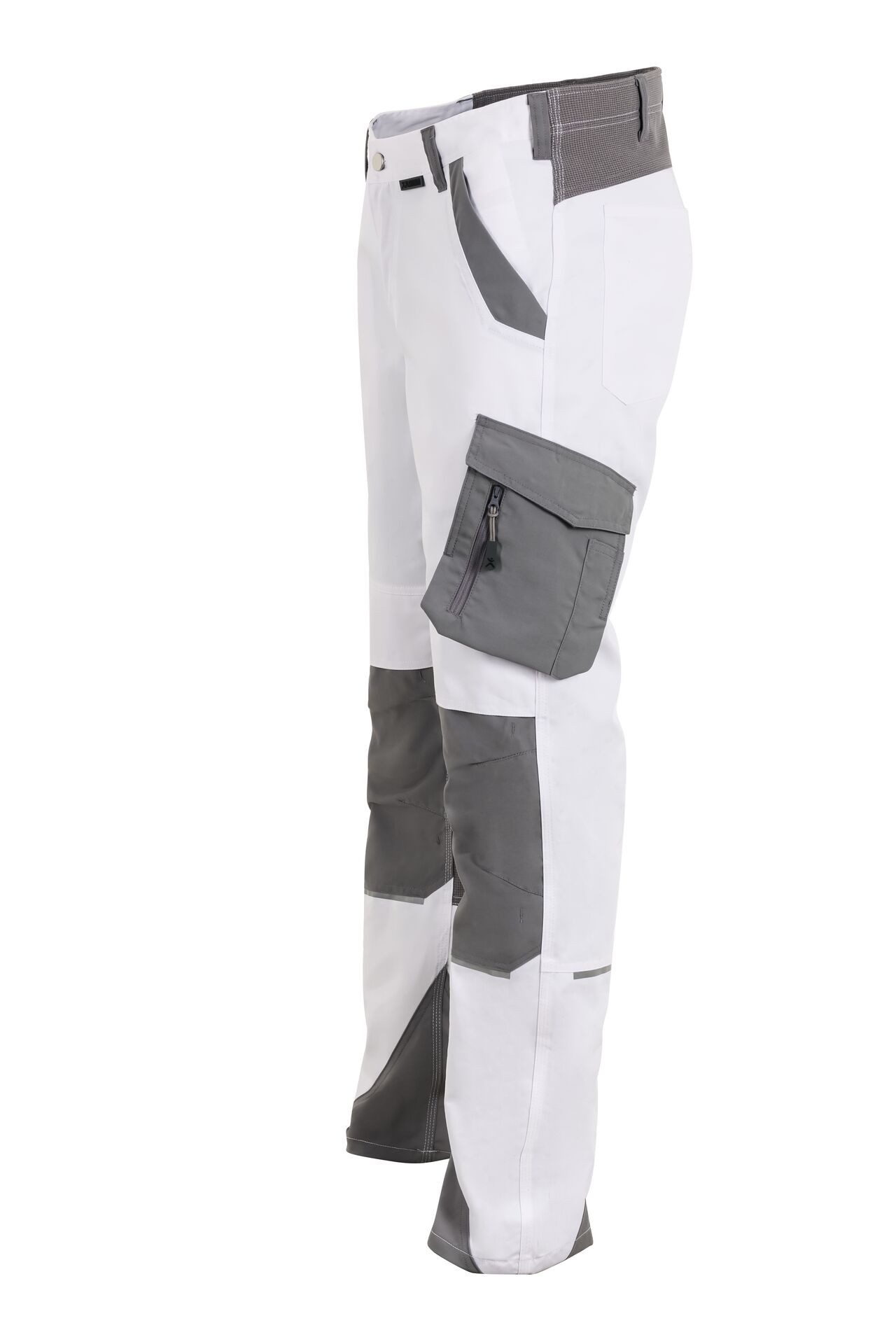 Planam Arbeitsbundhose PLANAM Herren Bundhose NORIT 4-Wege-Stretch Weiß/Zink – Bild 2 von 5