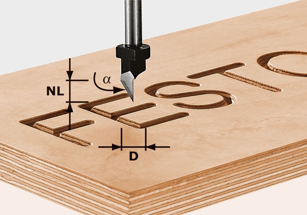 Kantenfräser Festool Schriftenfräser HW S8 D11/60°