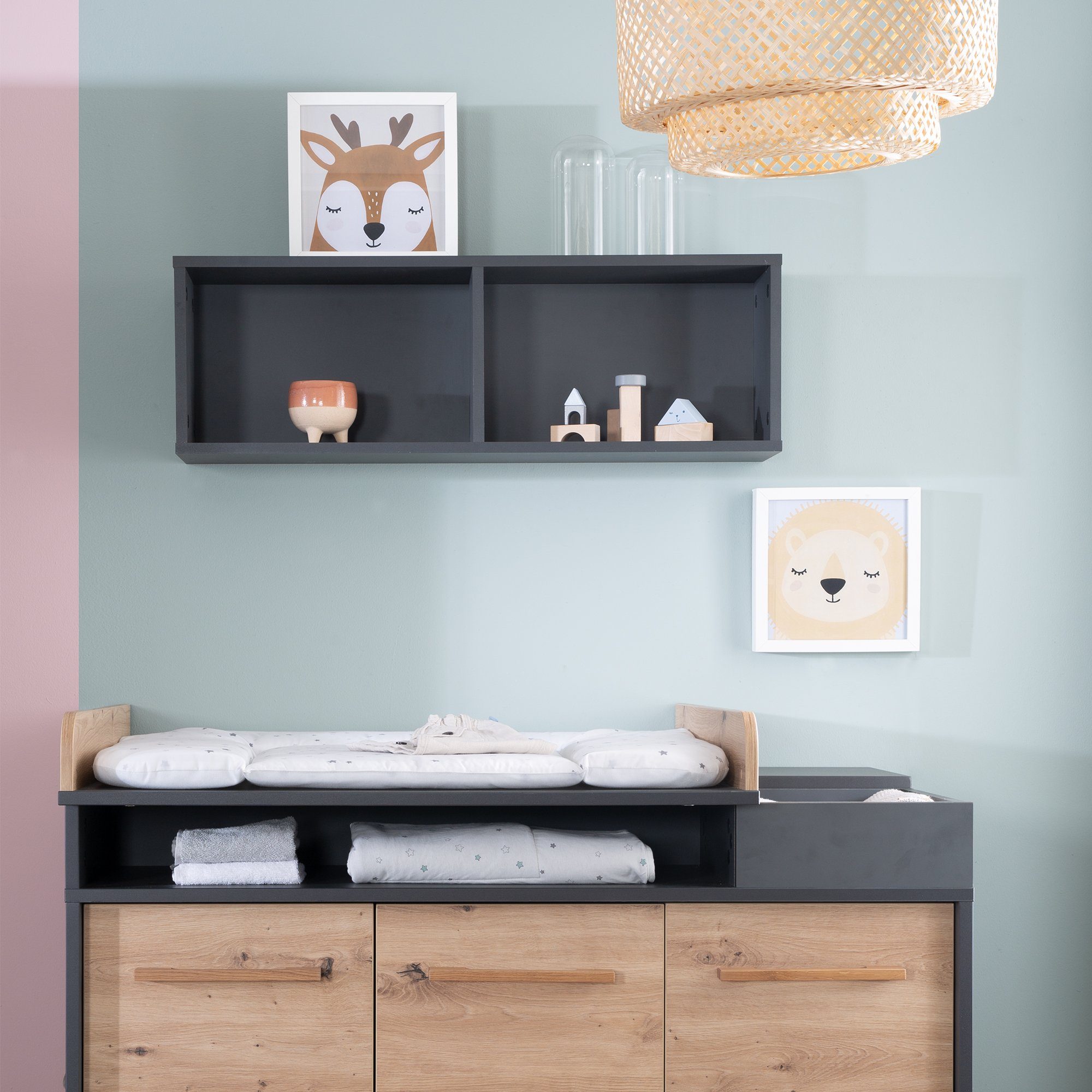 roba® Wandregal Universal, mit 2 Fächern