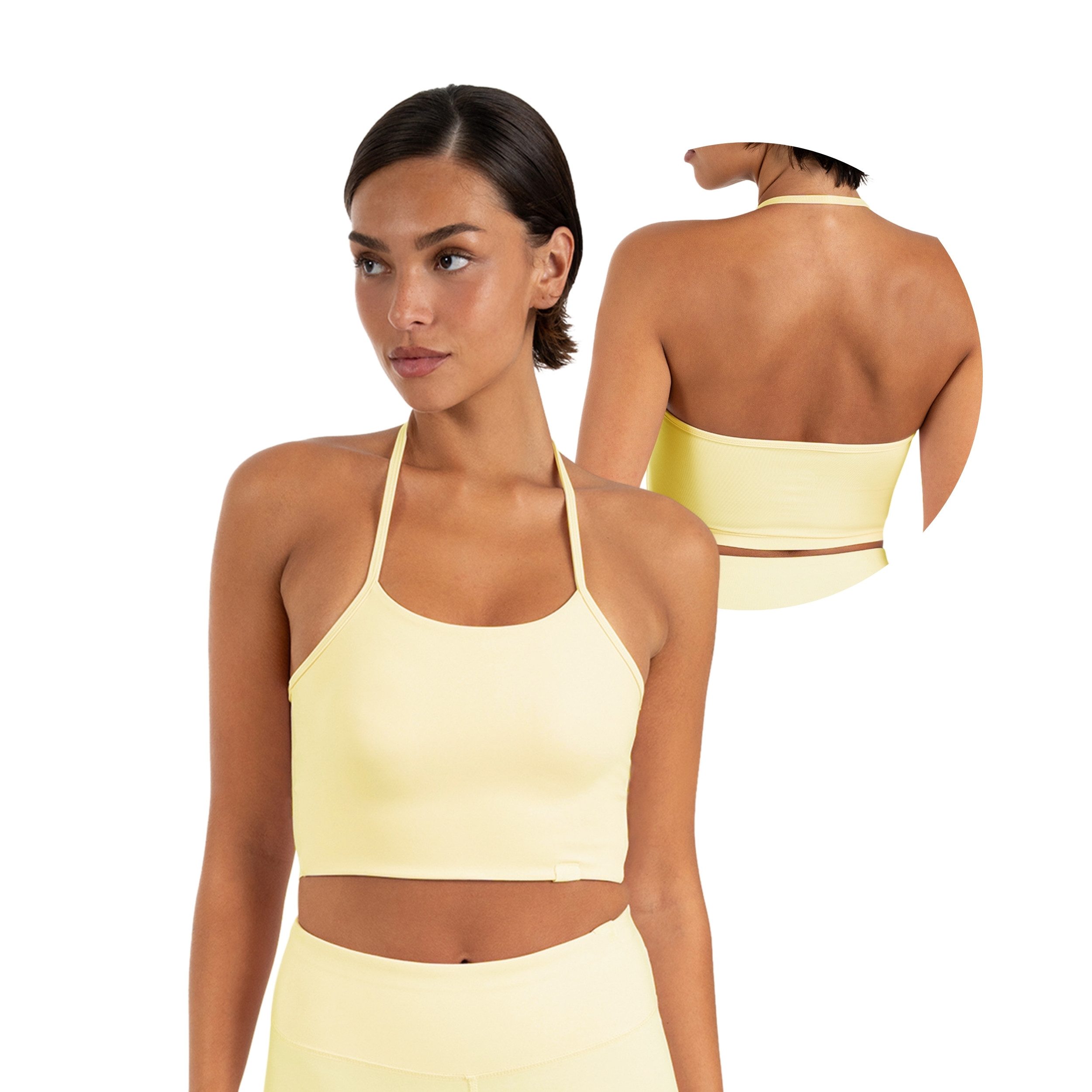 Smilodox Sport-BH Florea Damen, Neckholder Top, Slim Fit, Stretch, für Gym & Freizeit Verstellbare Träger, Soft Touch, Stretch, Figurbetont