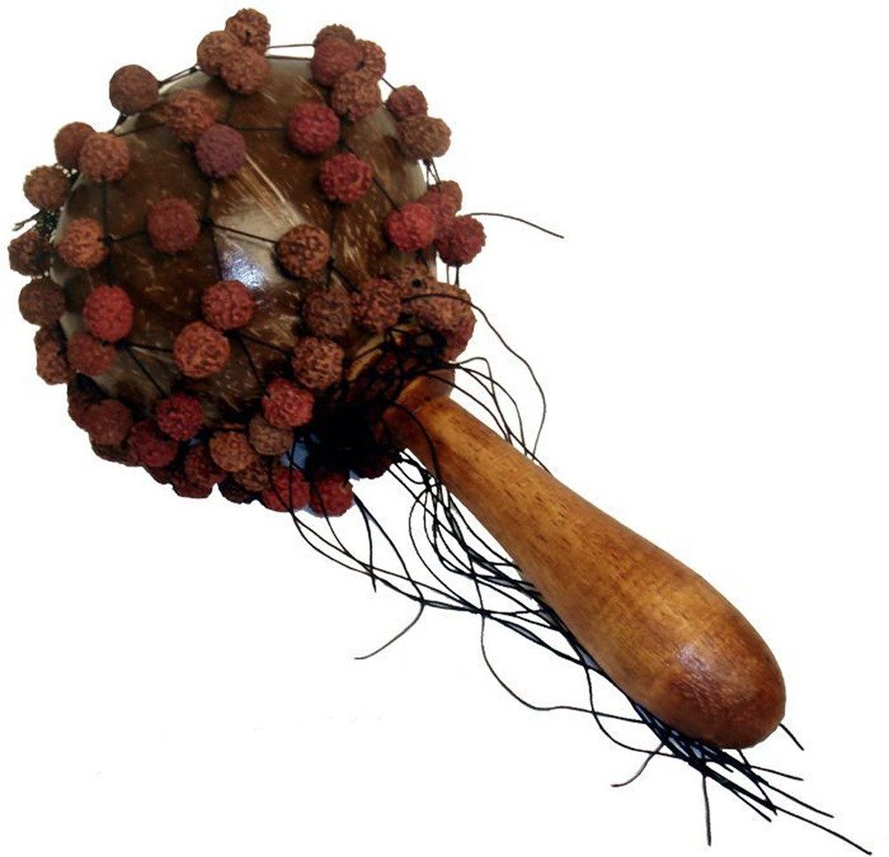 WORU Maraca Maraka aus Kokosnuss – handgefertigte Rassel, ca. 12 cm, 1-St.
