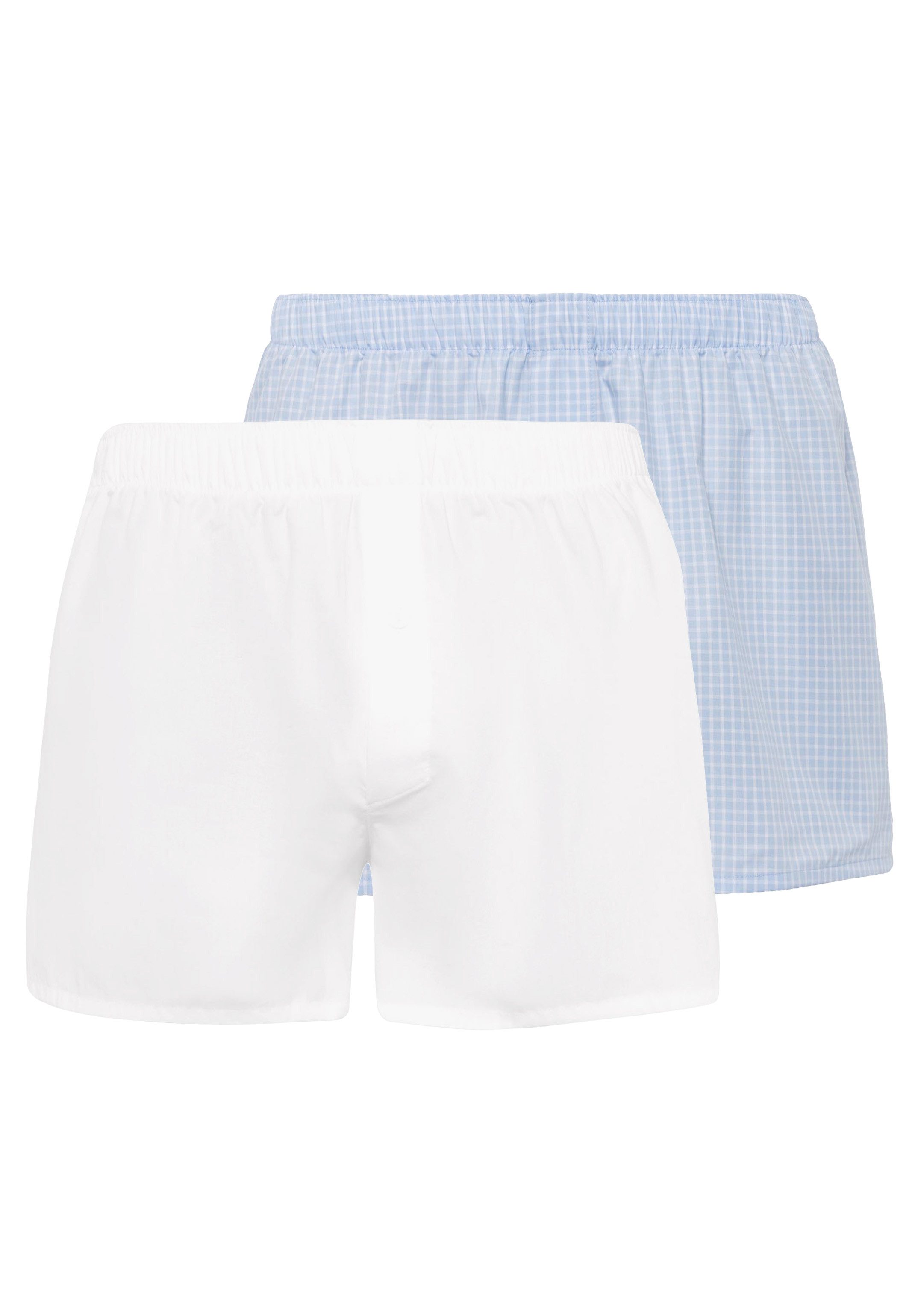 Hanro Boxershorts 2er Pack Fancy Woven (Spar-Set, 2-St) Boxershorts - Baumwolle - mit Eingriff - Passgenau durch Gummizug