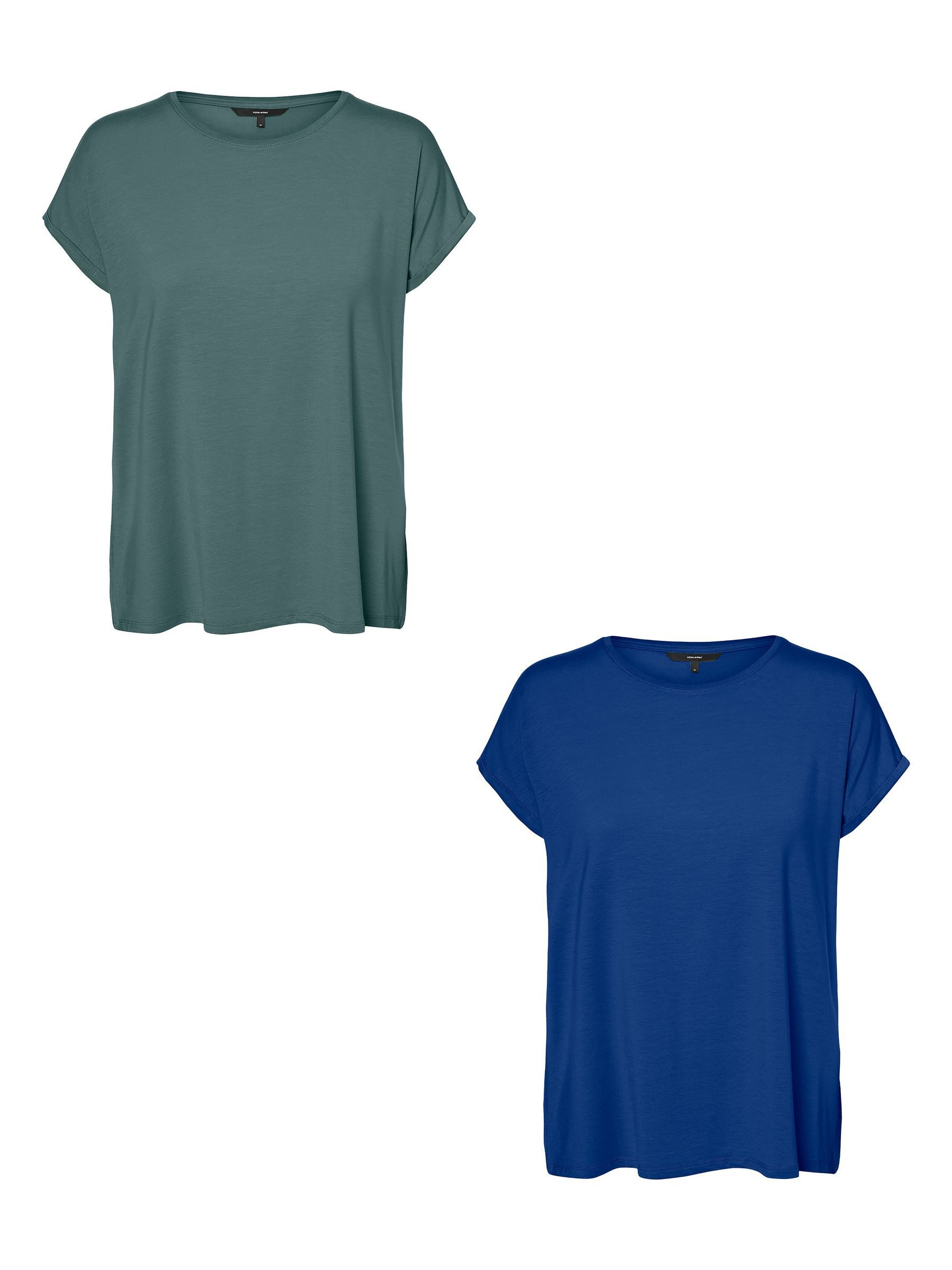 Vero Moda T-Shirt 2er-Pack Einfarbiges Stretch günstig online kaufen