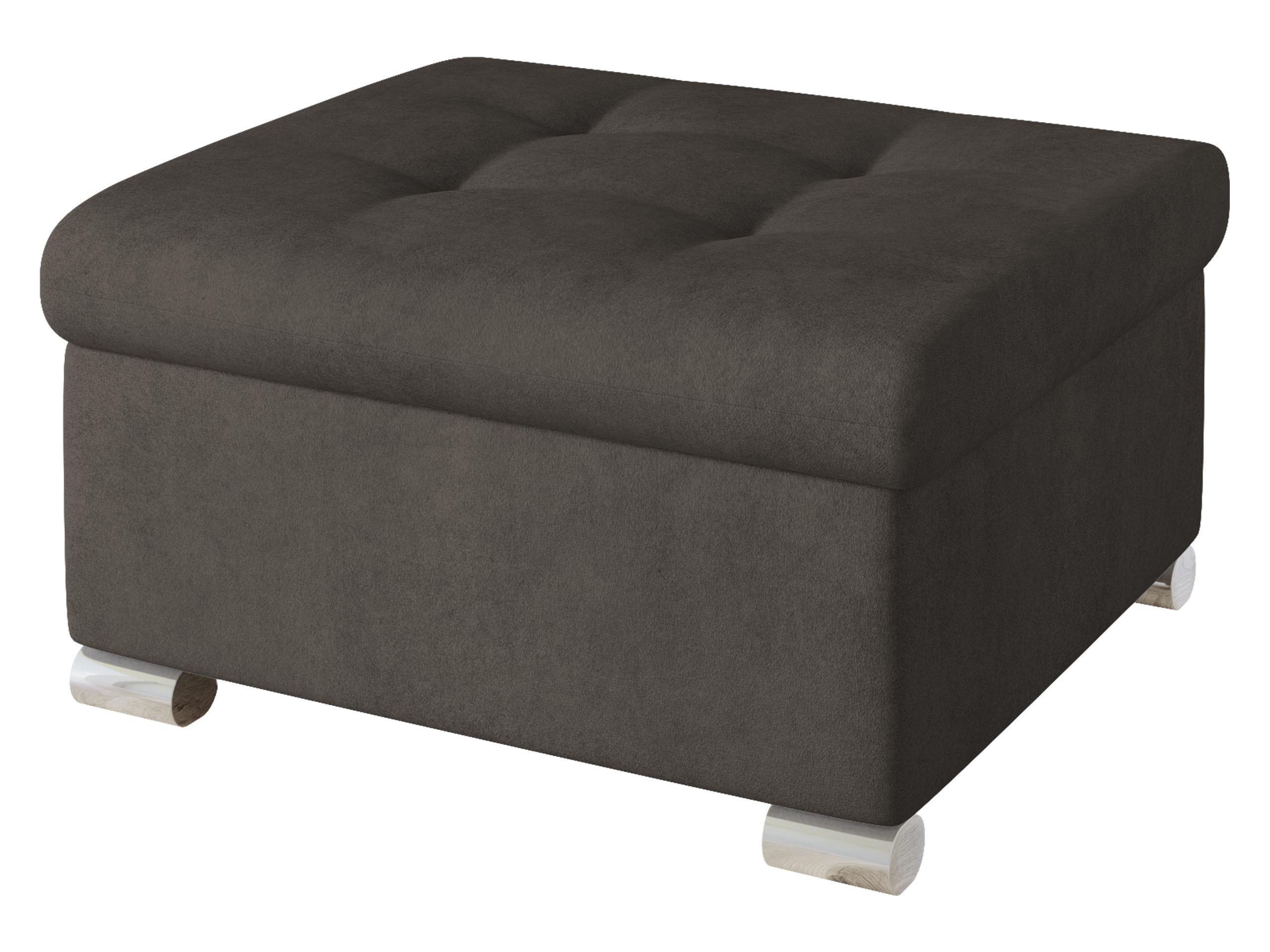 MIRJAN24 Polsterhocker Niko Klein, Silber Füße, günstig online kaufen