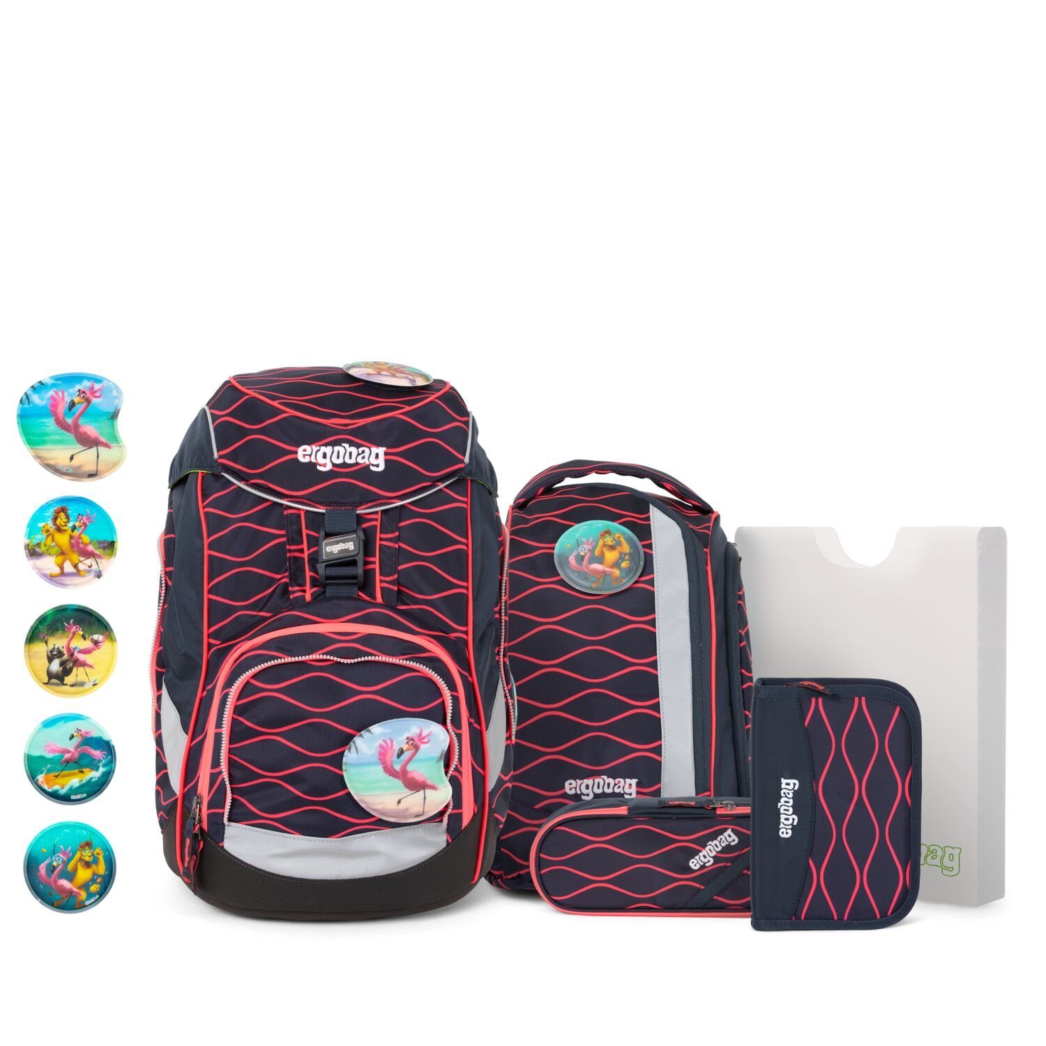 ergobag Ранці Ergobag Pack WellenreitBär LUMI Edition Schulrucksack Set 6tlg.