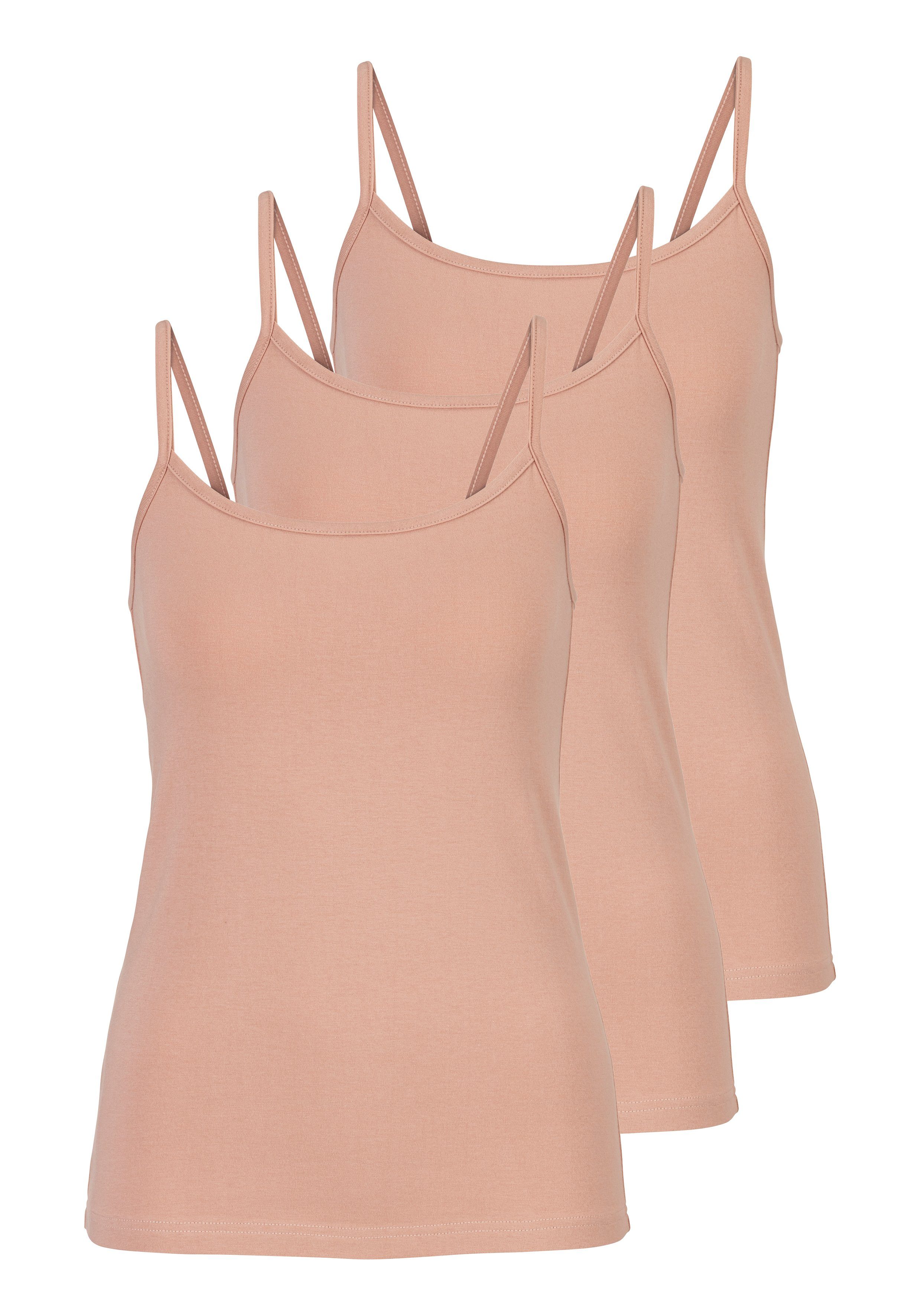 petite fleur Unterhemd (3er-Pack) Spaghettiträger-Top, Unterziehshirt