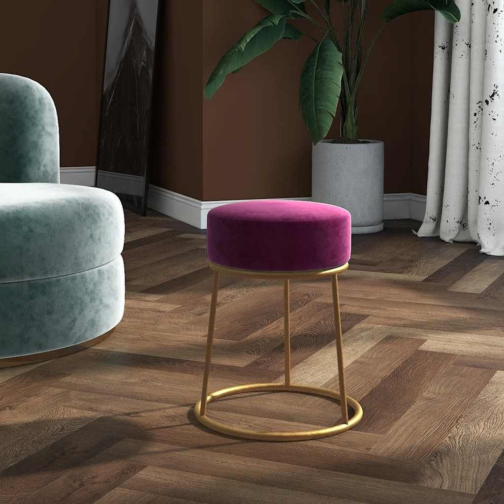 vidaXL Barhocker, Runder Hocker Violett Samt
