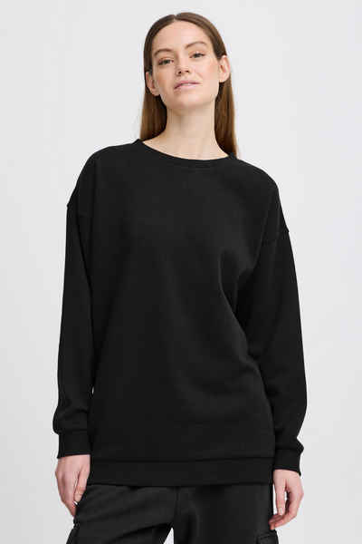 OXMO Sweatshirt OMHillary modischer Rundhalspullover in längerem Schnitt