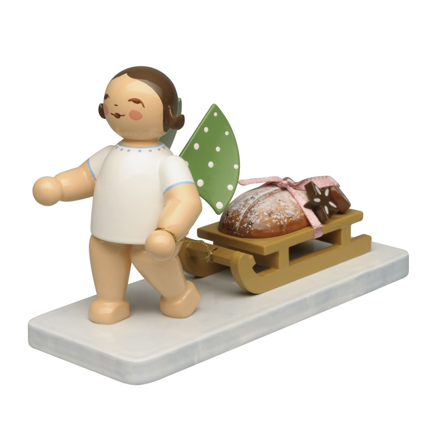 Wendt & Kühn Weihnachtsfigur Engel mit Stollen und Lebkuchen 650/173