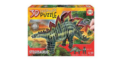 Educa Puzzle 3D Stegosaurus 89 Teile Puzzle, Puzzleteile
