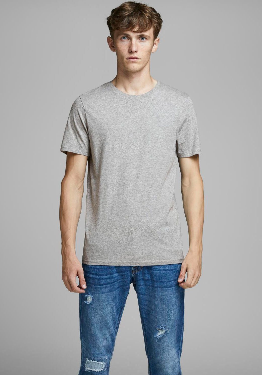Jack & Jones Herren Rundhals T-Shirt JJEORGANIC - Regular Fit günstig online kaufen