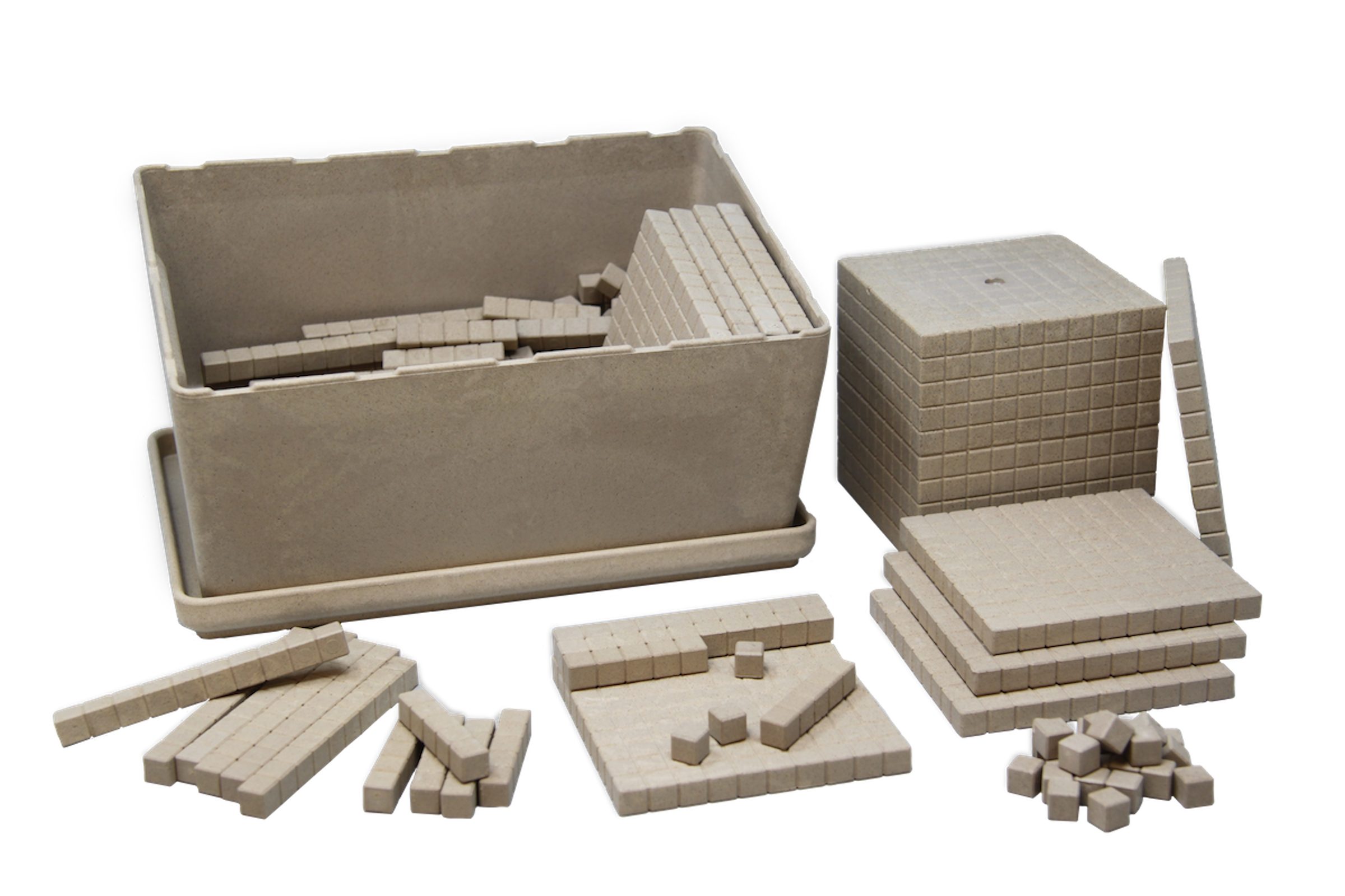 Wissner® aktiv lernen Lernspielzeug Dienes Grundsortiment naturfarben, RE-Wood® (151-St), RE-Plastic®