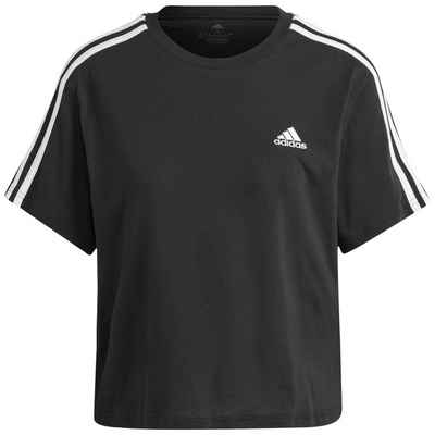 adidas Performance T-Shirt 3 Stripes Crop T-Shirt Damen